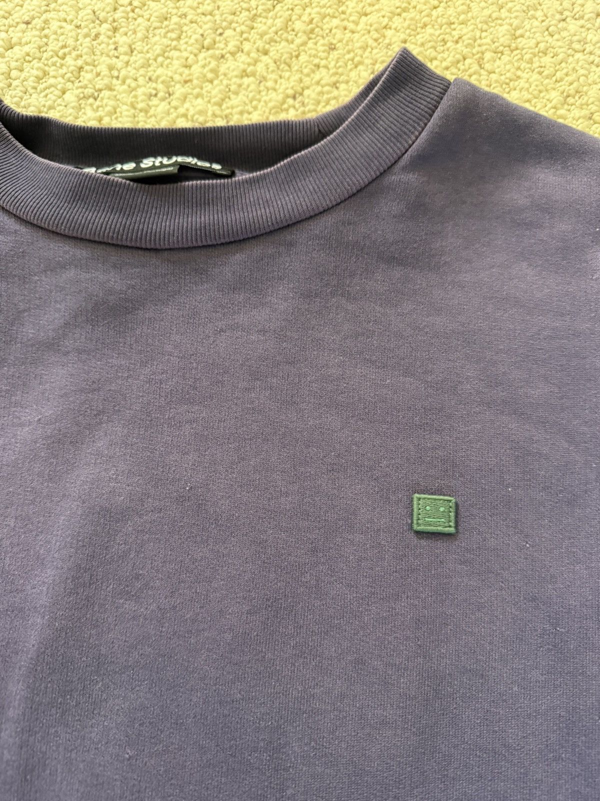 Acne Studios Acne Studios Purple Long Sleeve Logo Sweater Size US M / EU 48-50 / 2 - 2 Thumbnail