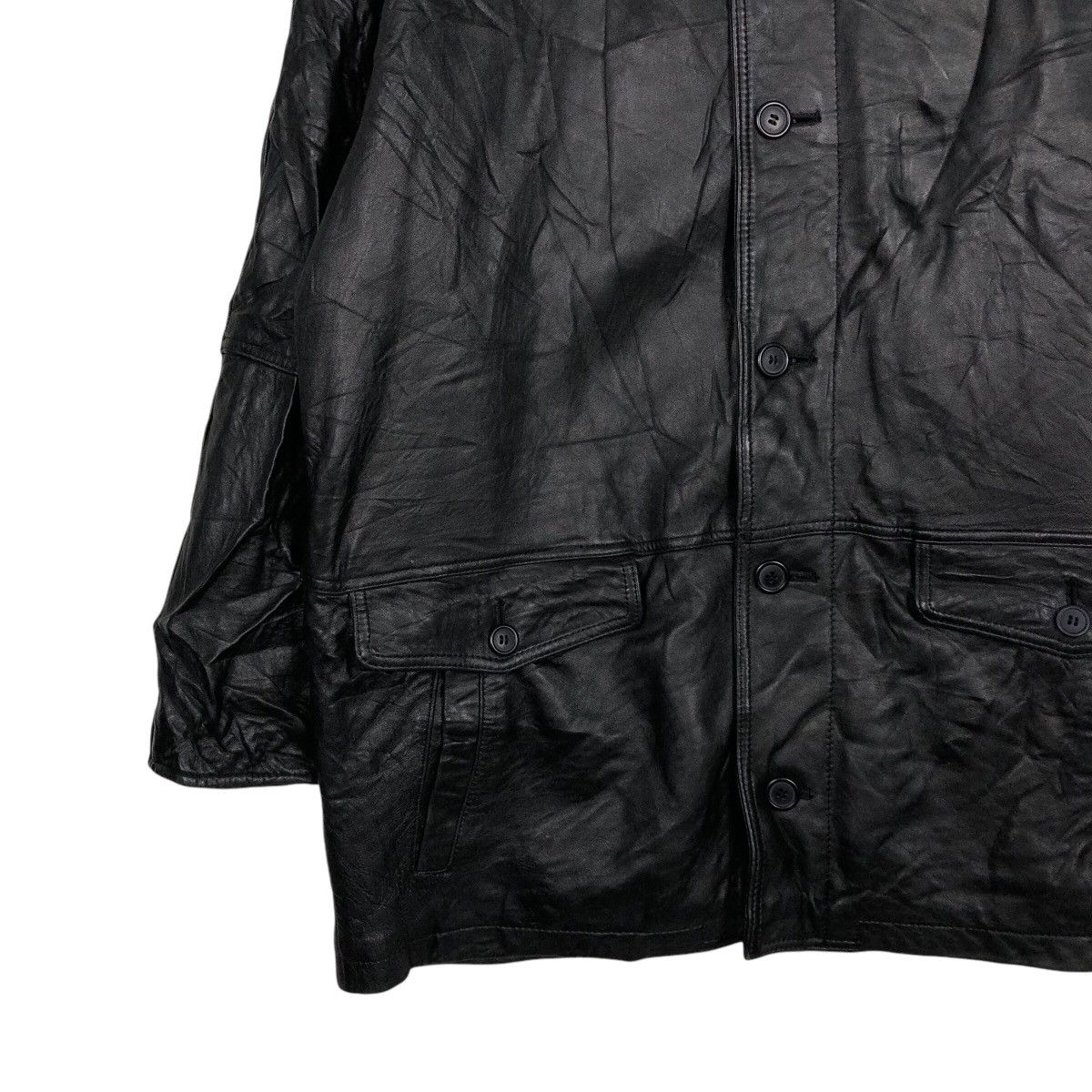 📌Vintage Biker Genuine Leather Jacket Lmogees Multi Pocket