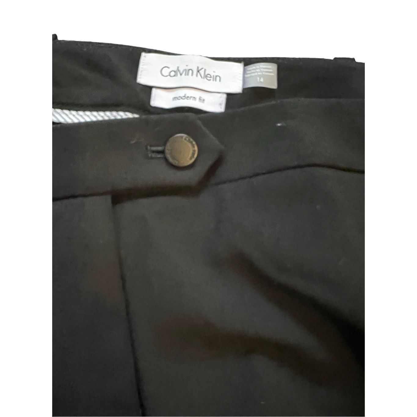Calvin Klein Calvin Klein Black Modern Fit Dress Pants size 14 Size 36" / US 14 / IT 50 - 3 Thumbnail