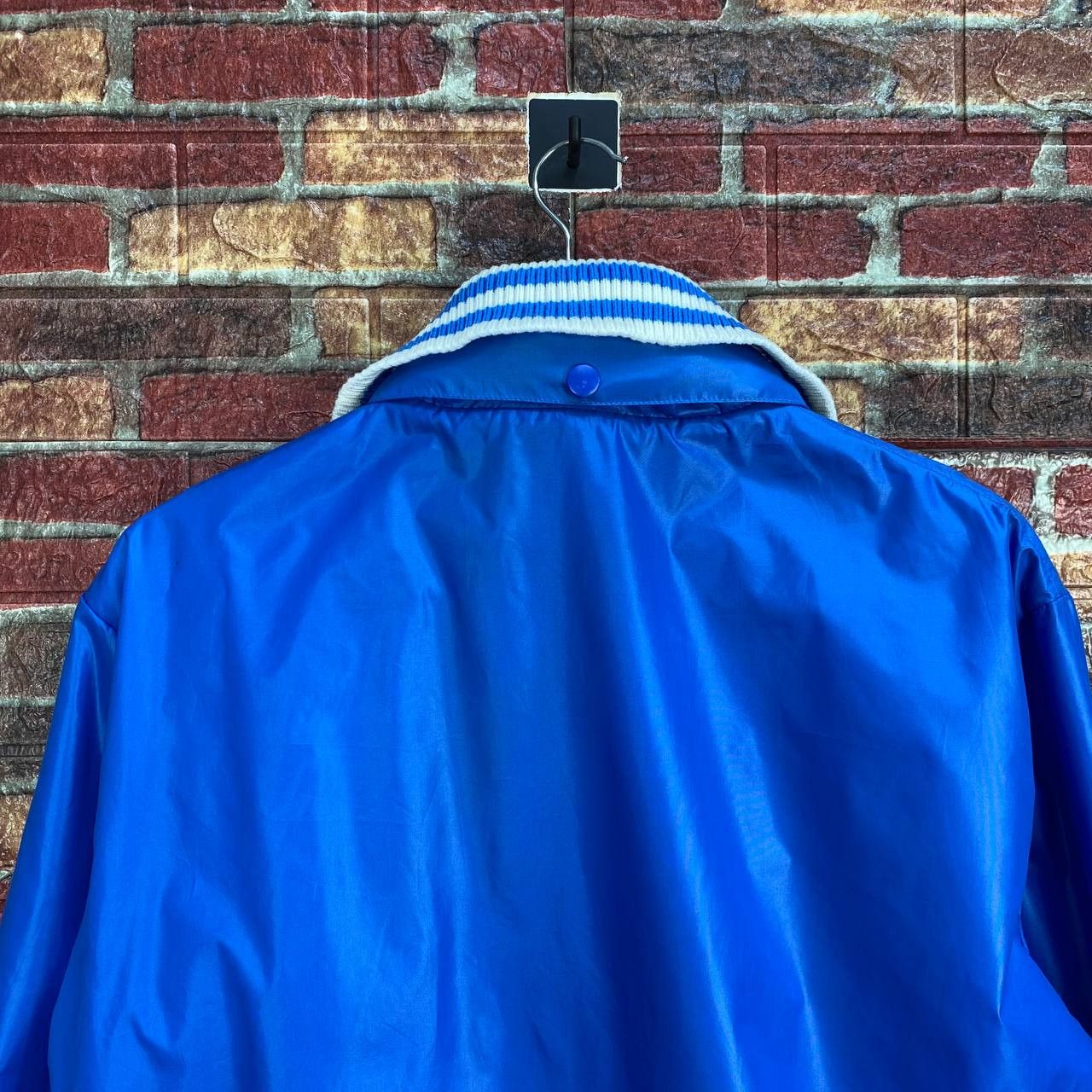 Adidas VINTAGE ADIDAS JAPAN NYLON BLUE STRIPED COLLAR HIDDEN HOOD Size US L / EU 52-54 / 3 - 11 Thumbnail