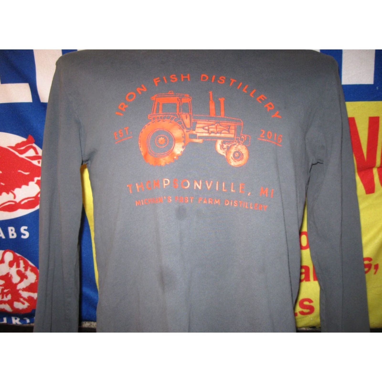Next Level IRON FISH Distillery Shirt Adult Large Men's FARM WHISKEY Thompsonville Michigan Size US L / EU 52-54 / 3 - 3 Thumbnail