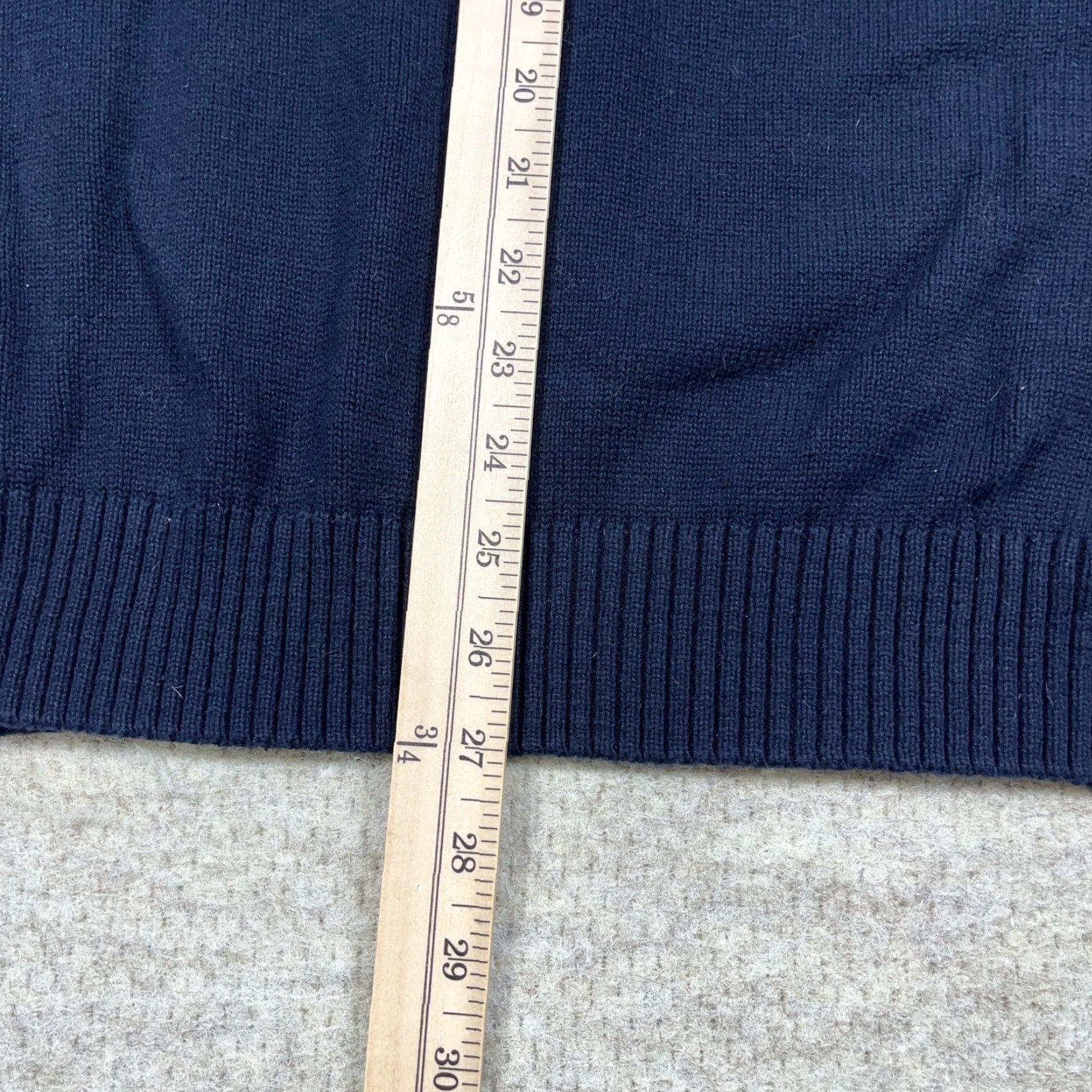 Vintage US Polo Assn Sweater Men XL Navy Blue Pullover Cable Knit Grandpa Quarter Zip Size US XL / EU 56 / 4 - 7 Thumbnail