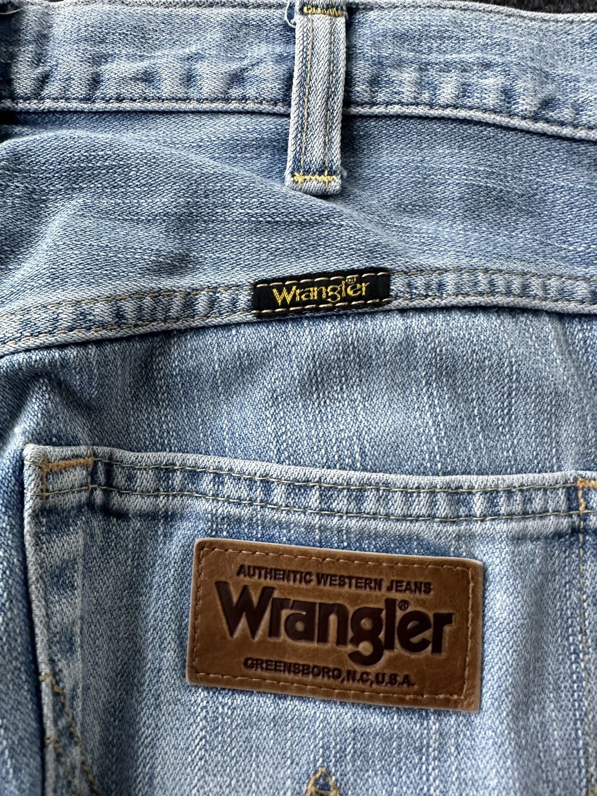 Fadeless × Vintage × Wrangler Wrangler Vintage Light Blue Washed Denim D193 Size US 30 / EU 46 - 6 Thumbnail