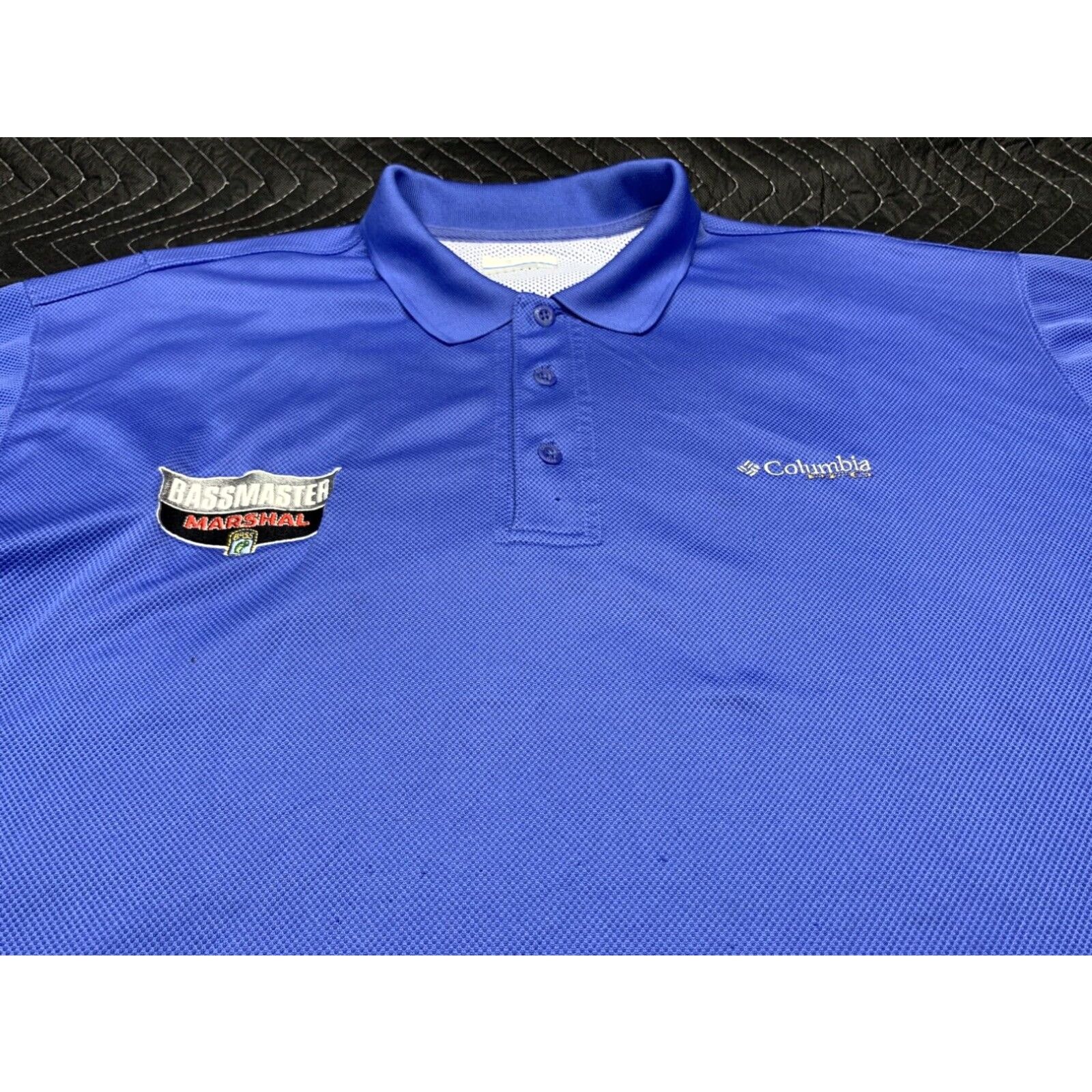 Vintage Columbia Mens XL Blue PFG Omni Shade Short Sleeve Button Up Fishing Polo Shirt Size US XL / EU 56 / 4 - 8 Thumbnail