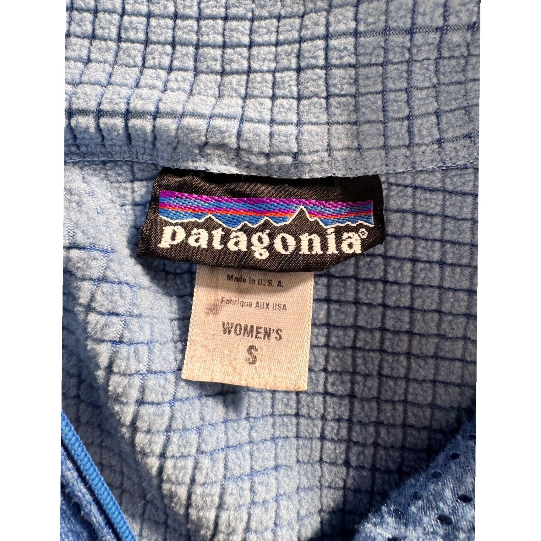 Patagonia Patagonia Women’s S R1 Regulator Waffle Flash 1/2 Zip Fleece Pullover Midlayer Blue Size S / US 4 / IT 40 - 4 Thumbnail