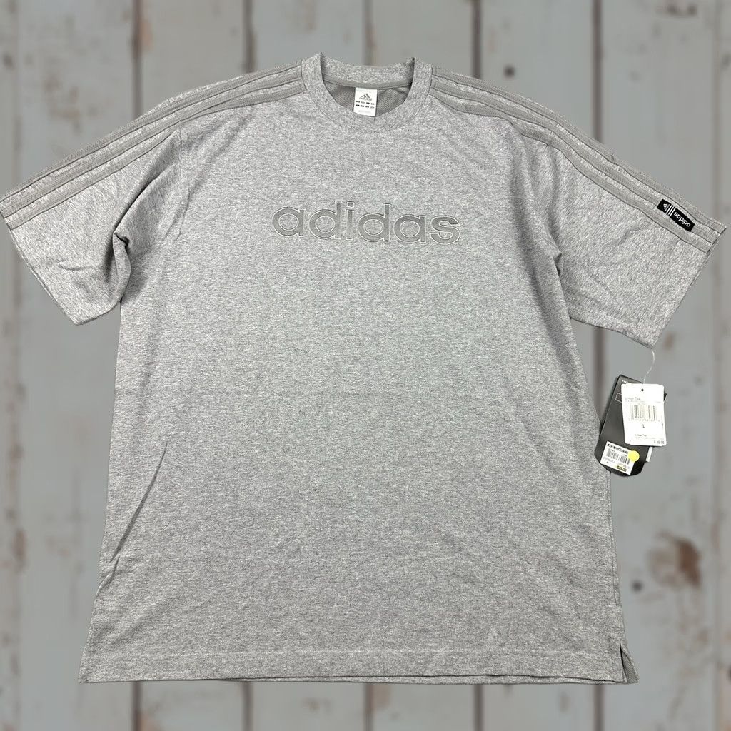 Adidas Adidas Men Large Grey Heather 3-Stripe Sleeve Linear Top Y2K Deadstock Shirt L Size US L / EU 52-54 / 3 - 1 Thumbnail