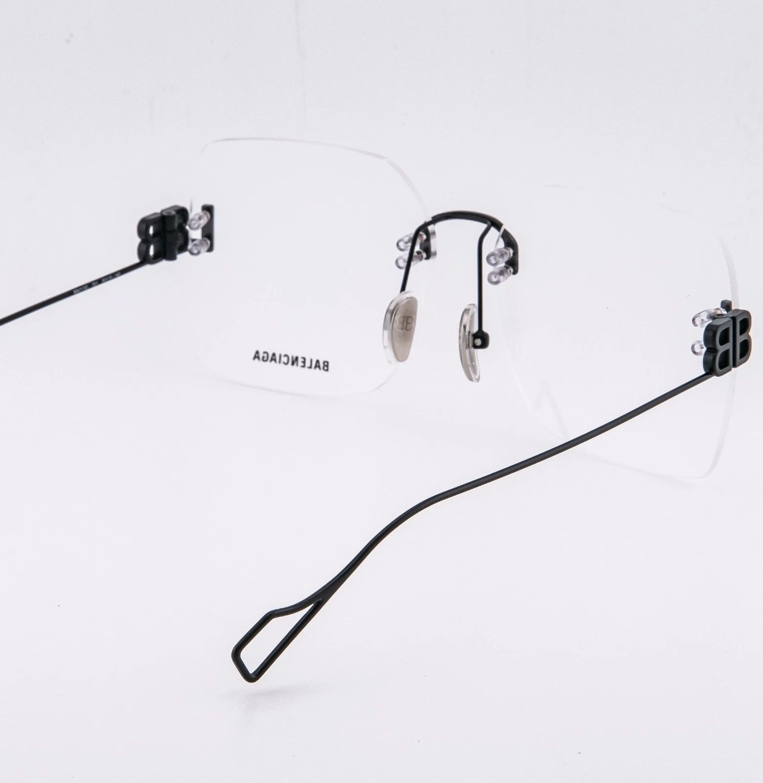 Balenciaga BALENCIAGA LOGO 0113 Black Metal Retro Eyeglass BB0113O 001 Size ONE SIZE - 3 Thumbnail