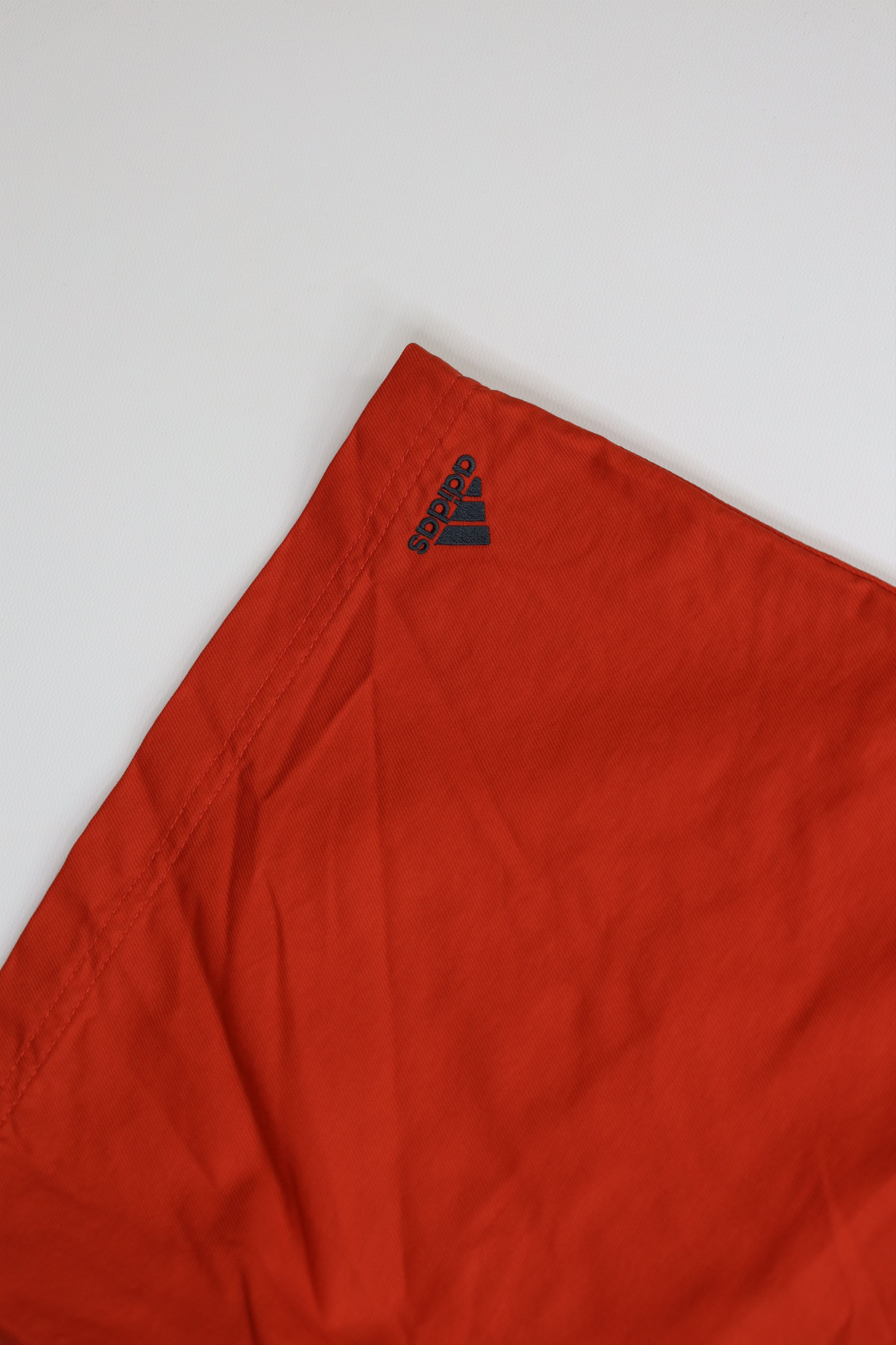 Adidas Vintage 90s Adidas Soccer Shorts Orange Striped Nylon Size US 34 / EU 50 - 5 Thumbnail