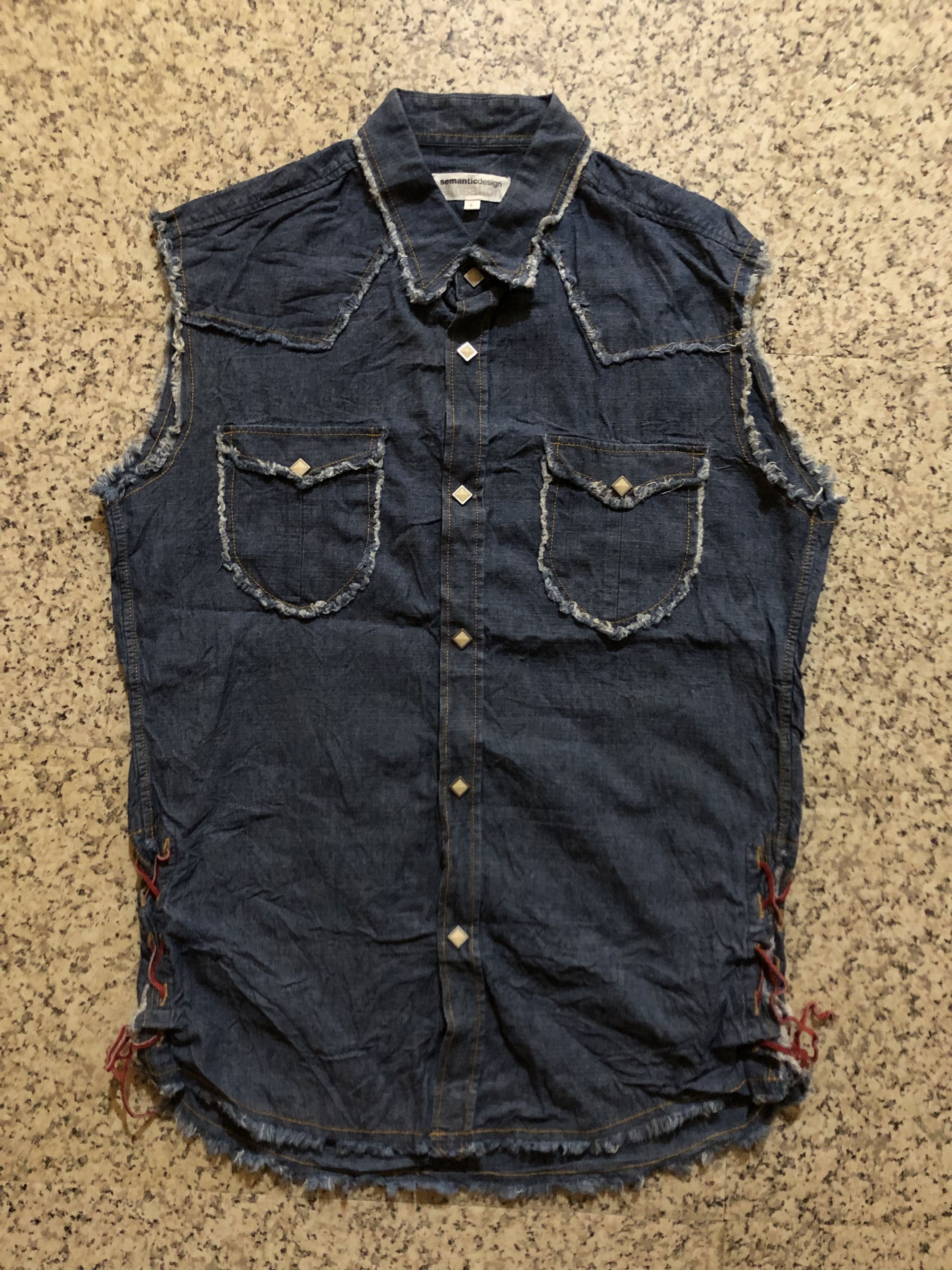 semanticdesign Semantic Design Denim Vest Like Lgb Seditionaries if6was9 Size US M / EU 48-50 / 2 - 1 Thumbnail