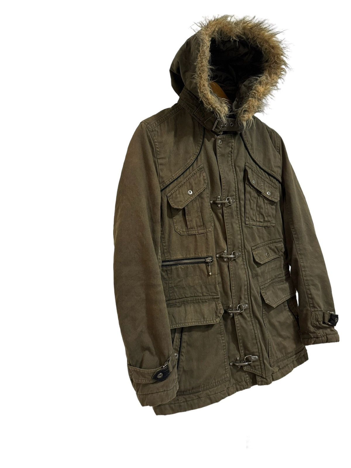 If Six Was Nine × Le Grande Bleu (L.G.B.) × Nicole Club Hideaways by Nicole Fur Hooded Jacket Size M / US 6-8 / IT 42-44 - 2 Thumbnail