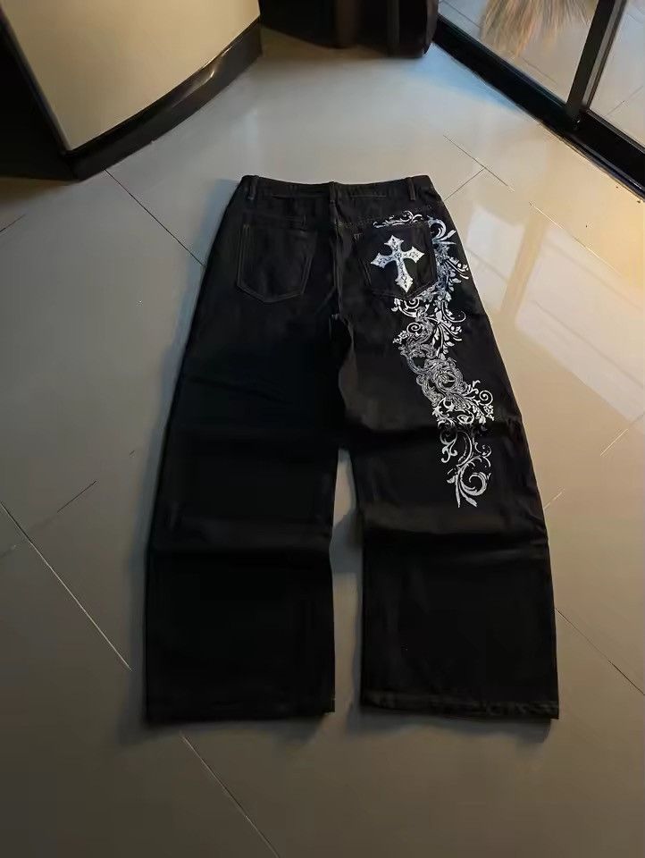 Japanese Brand printing baggy jeans y2K harajuku style Size US 34 / EU 50 - 4 Thumbnail