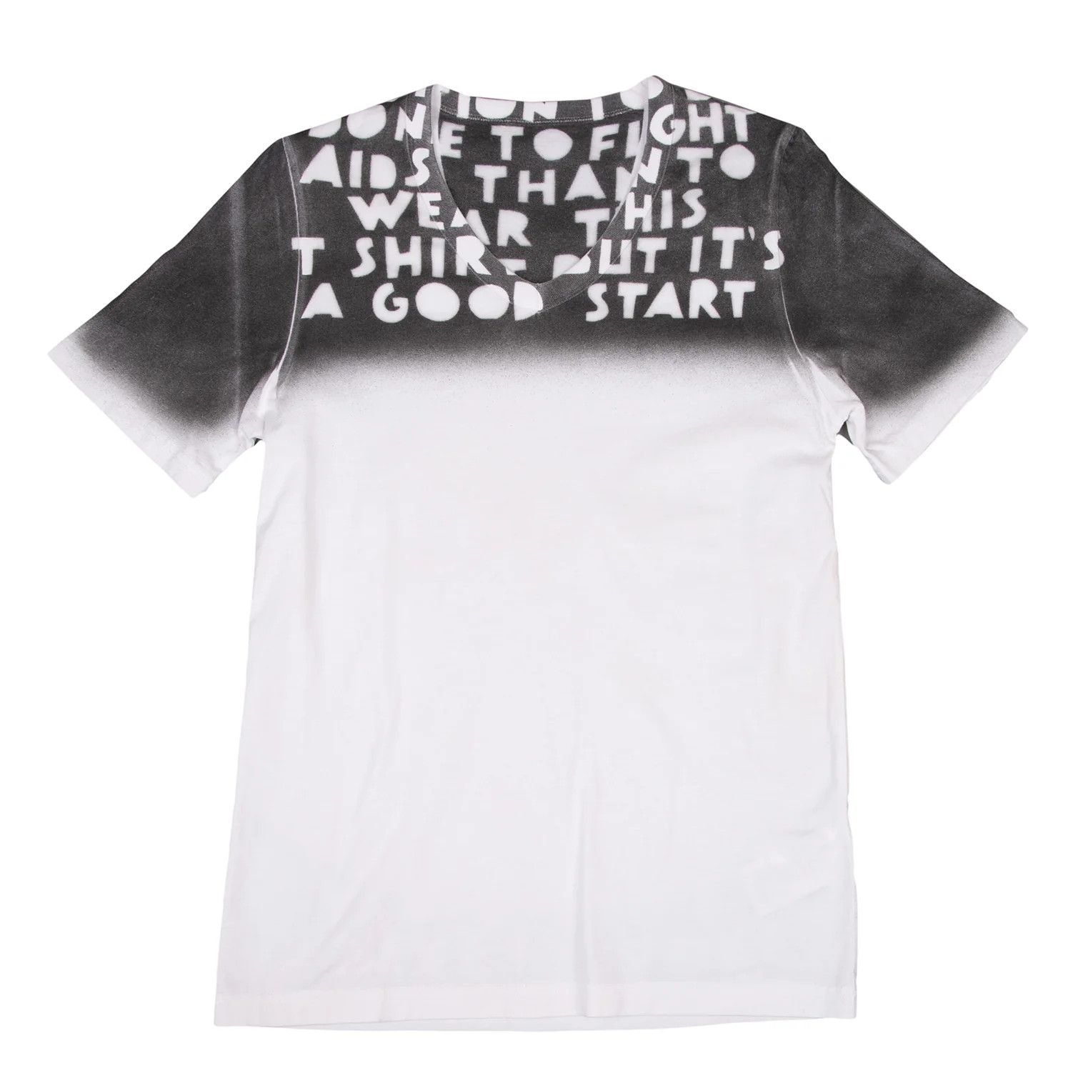 Gradient Aids T-Shirt in Black and White Size S