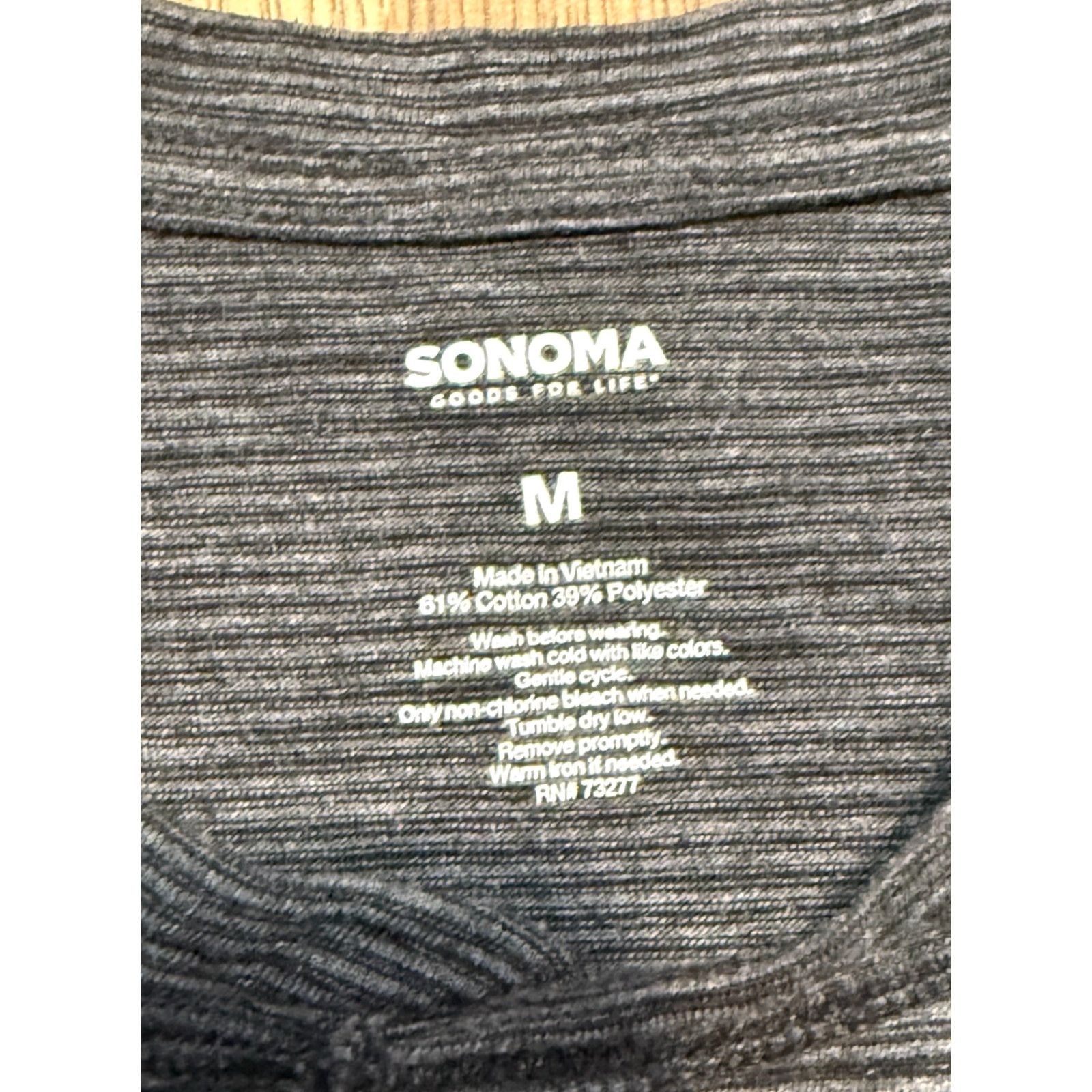 Vintage Sonoma Shirt Men's Size Medium Gray Black Short Sleeve Shirt 1/4 Buttons Size US M / EU 48-50 / 2 - 6 Thumbnail