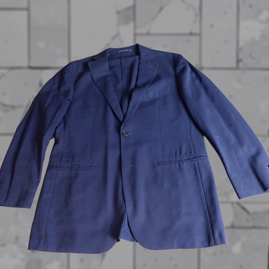 Suitsupply Suitsupply Sport Coat Jacket 46R Blue Wool Notch Lapel Single-Breasted 2-Button Front - Tuxedo Style Mens Regular Vintage: No Size 46R - 1 Thumbnail