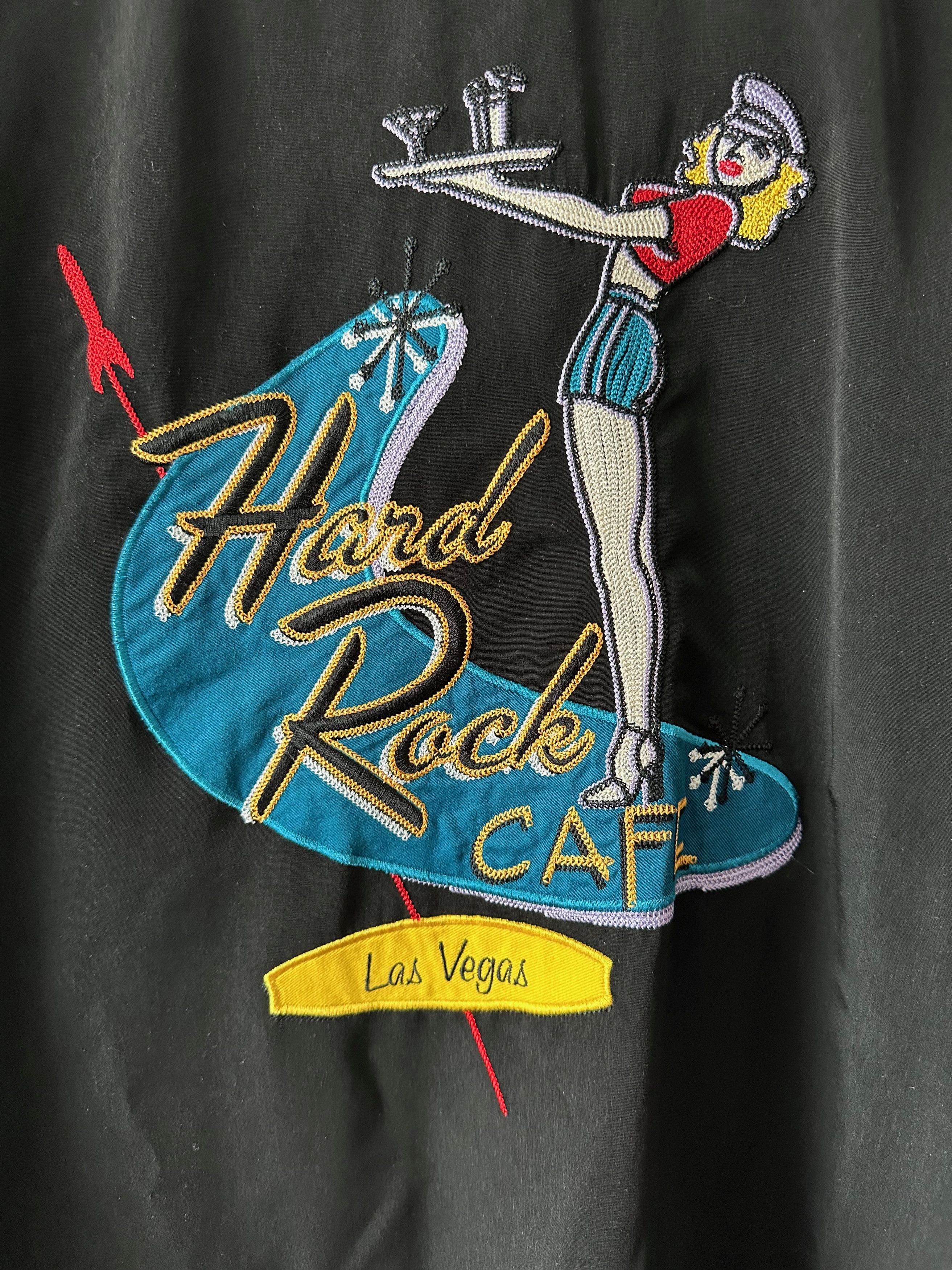 Hard Rock Cafe 90's Vintage Hard Rock Cafe Las Vegas black shirt short Size US XL / EU 56 / 4 - 10 Thumbnail