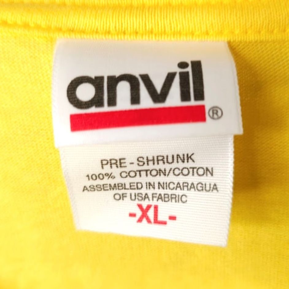 Anvil VINTAGE Anvil T-Shirt Mens XL Yellow Snack Tee Y2K Stick Gum Promo Shirt Size US XL / EU 56 / 4 - 5 Thumbnail