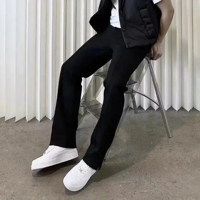 Japanese Brand Black Color Straight Suit Pant Size US 32 / EU 48 - 2 Thumbnail