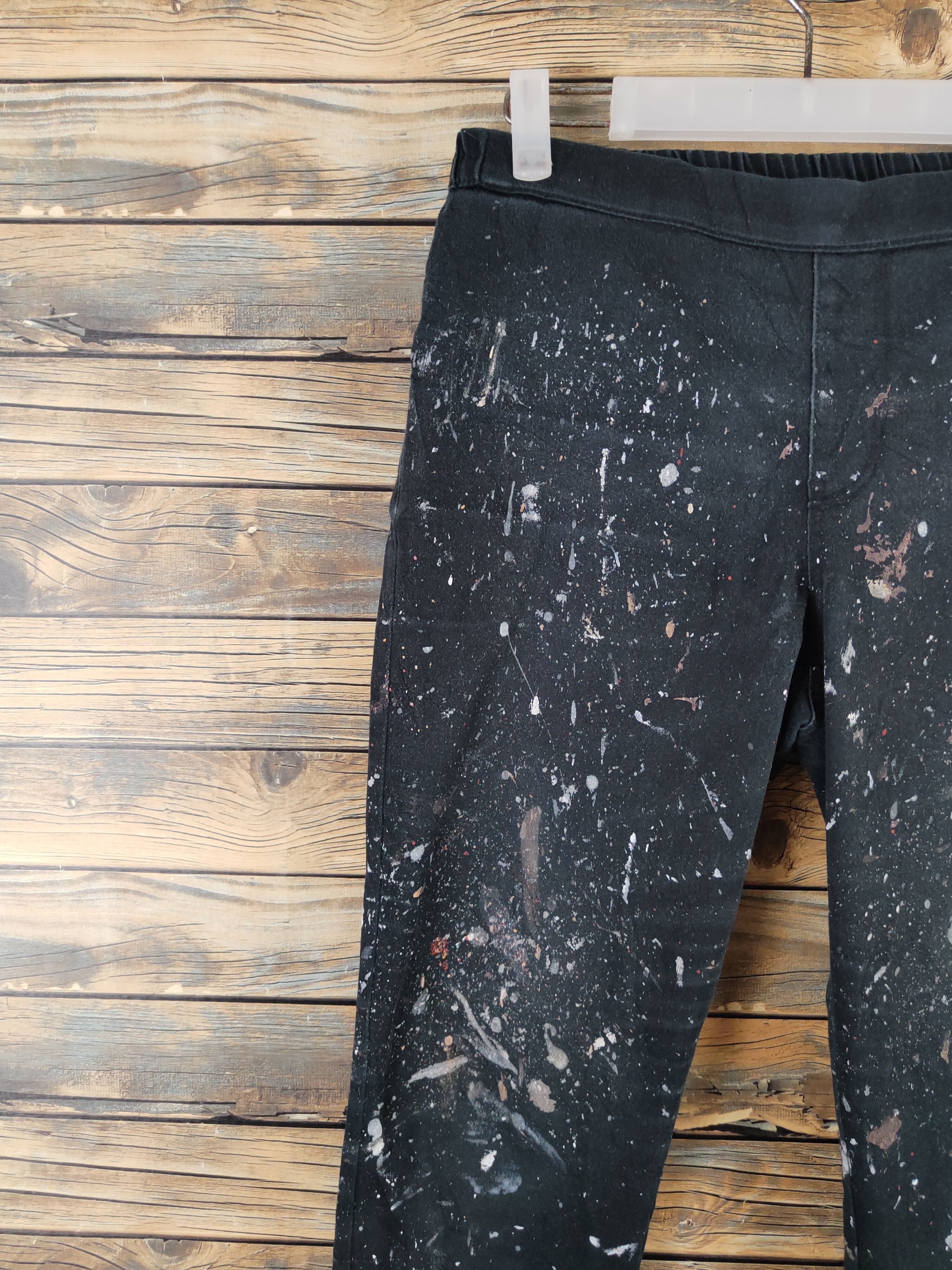 GU × Vintage GU Black painter jogger Pants #W2213 Size 28" / US 6 / IT 42 - 3 Thumbnail
