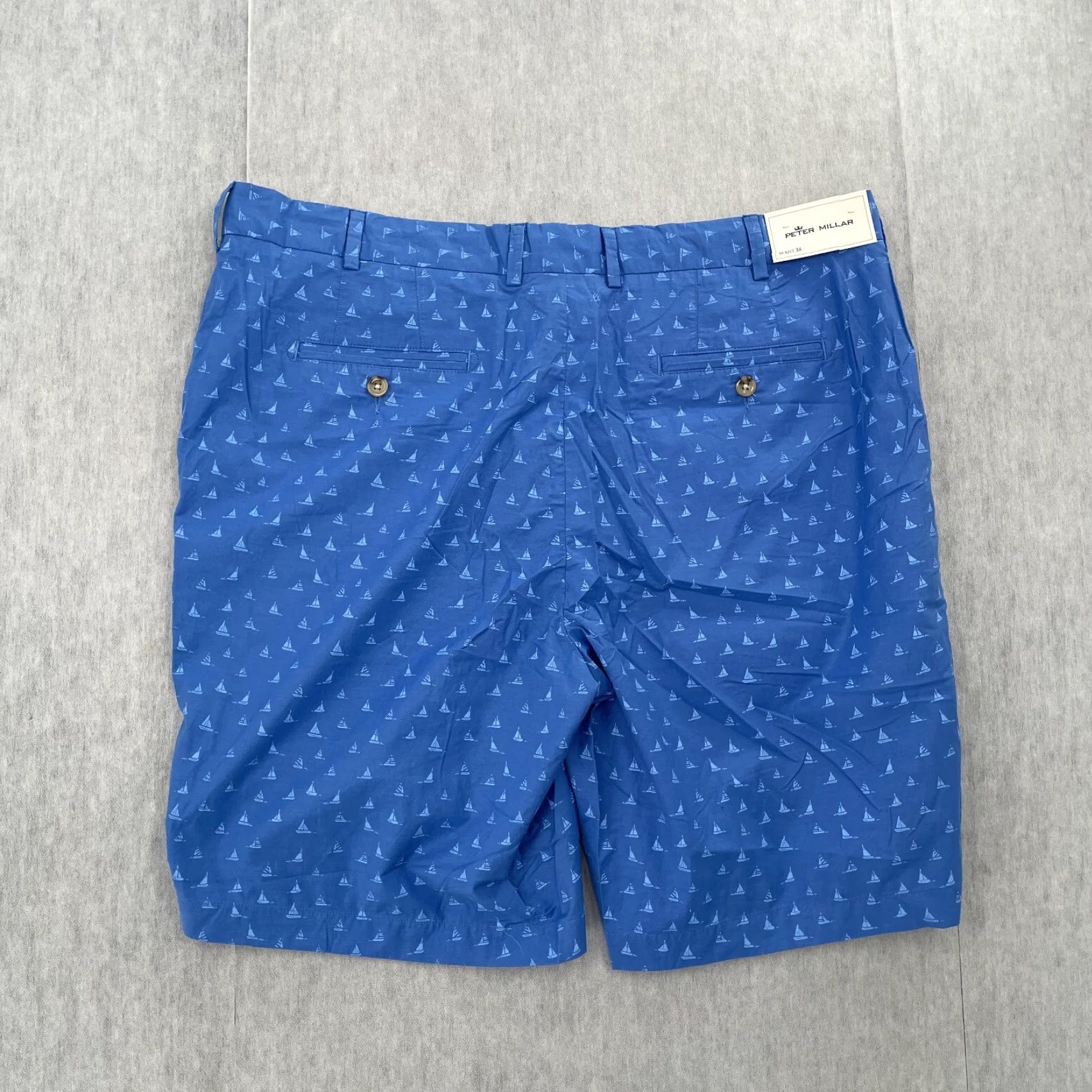 Peter Millar Peter Millar Shorts Adult 38 Blue Seaside Seaboat All Over Print Lightweight NEW Size US 38 / EU 54 - 2 Thumbnail