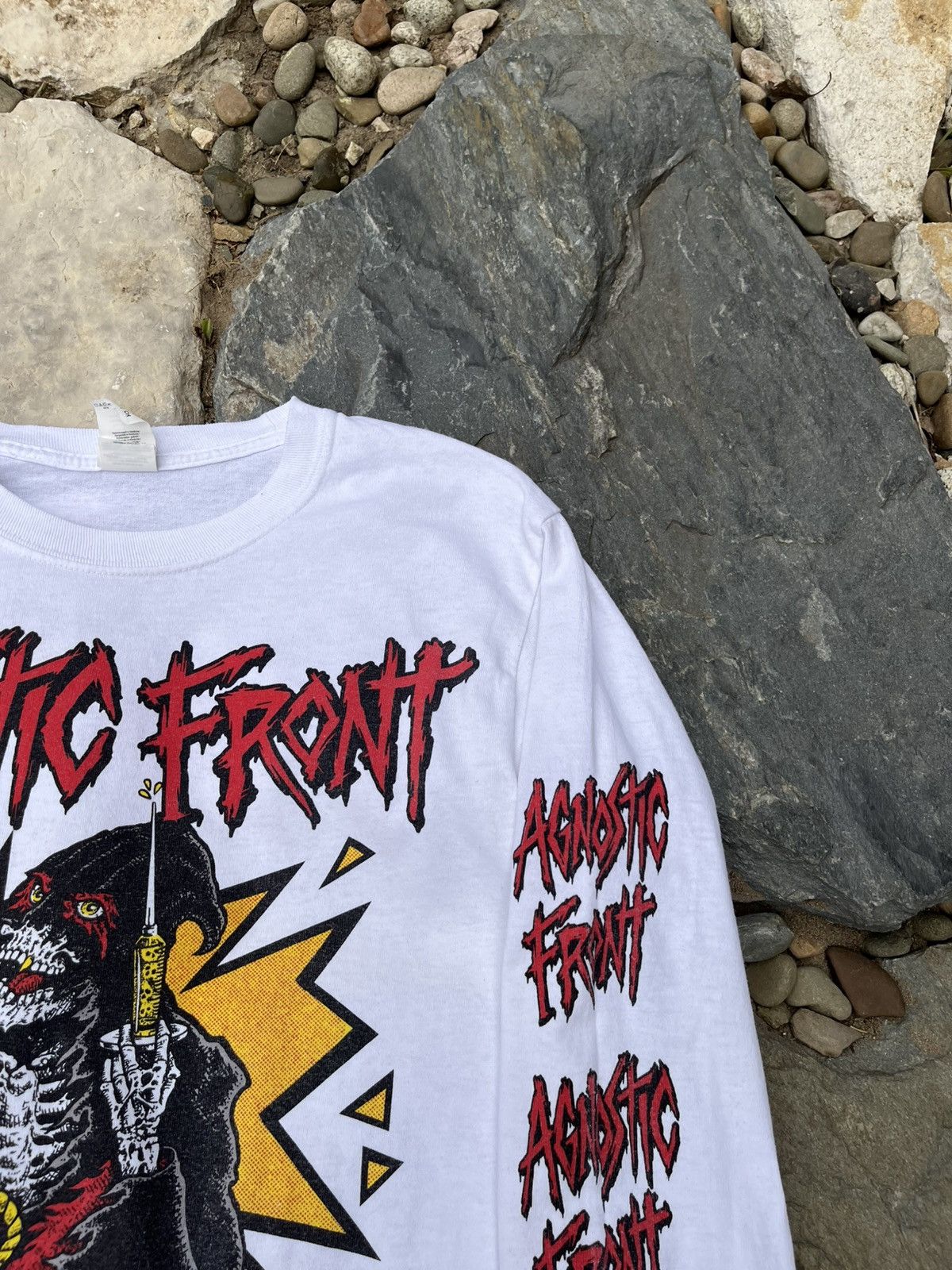 Band Tees × Vintage Vintage Agnostic Front band tee long sleeve the eliminator Size US S / EU 44-46 / 1 - 4 Thumbnail