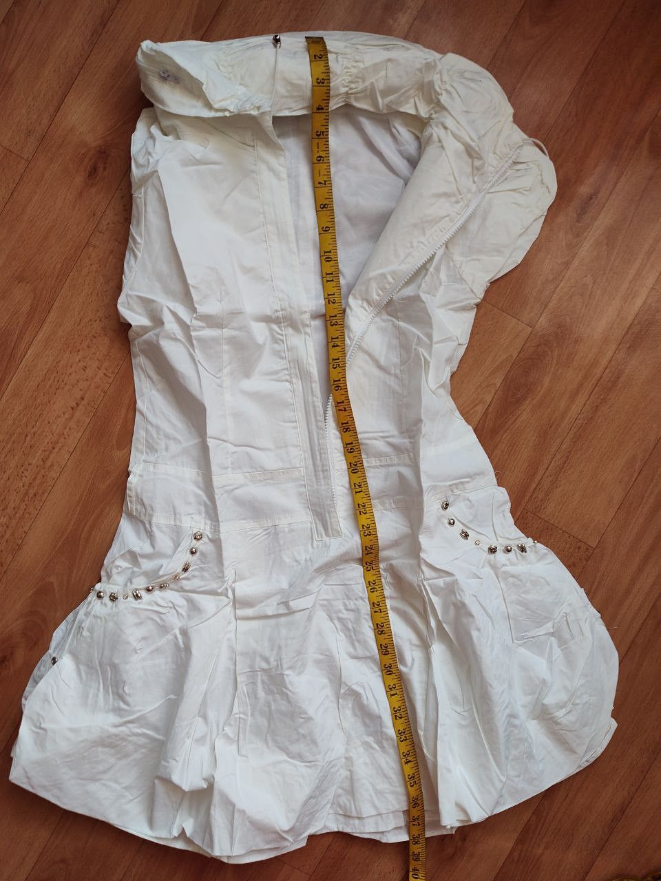 Other White Parachute Mini Dress Hooded Avant Garde Sz M NEW Size M / US 6-8 / IT 42-44 - 7 Thumbnail