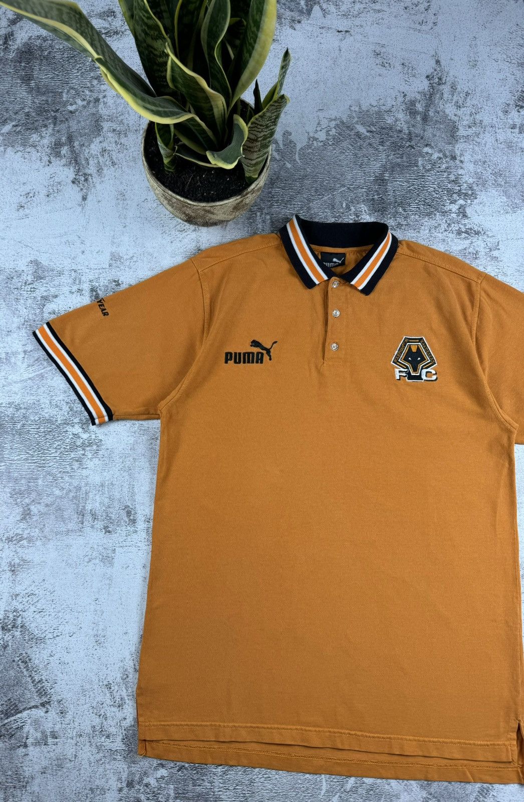 Puma Wolverhampton Wolves 1998/2000 FC Football Polo T Shirt Tee Size US M / EU 48-50 / 2 - 2 Thumbnail