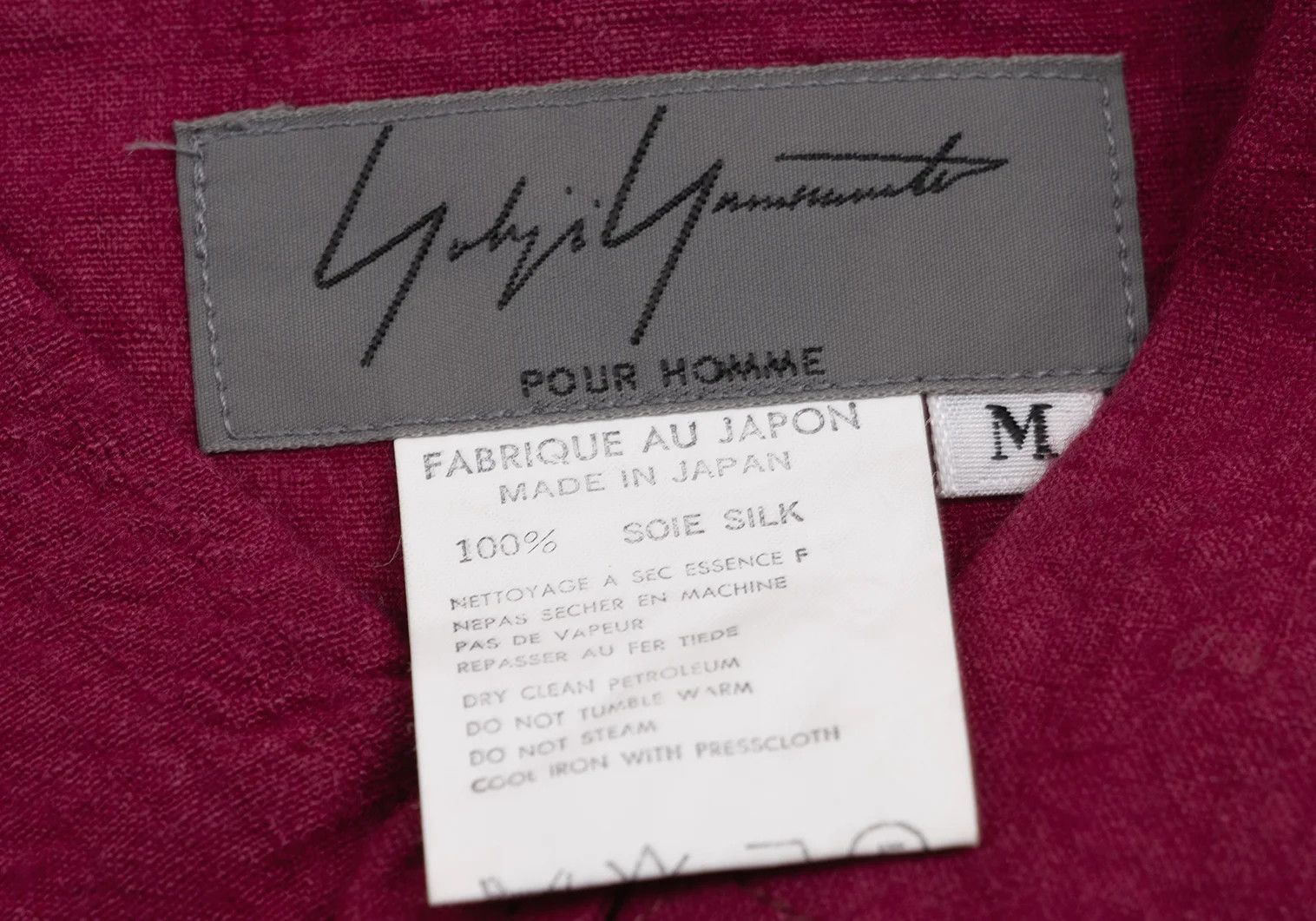 Yohji Yamamoto Yohji Yamamoto Silk Shirt Pink M Size US M / EU 48-50 / 2 - 19 Thumbnail