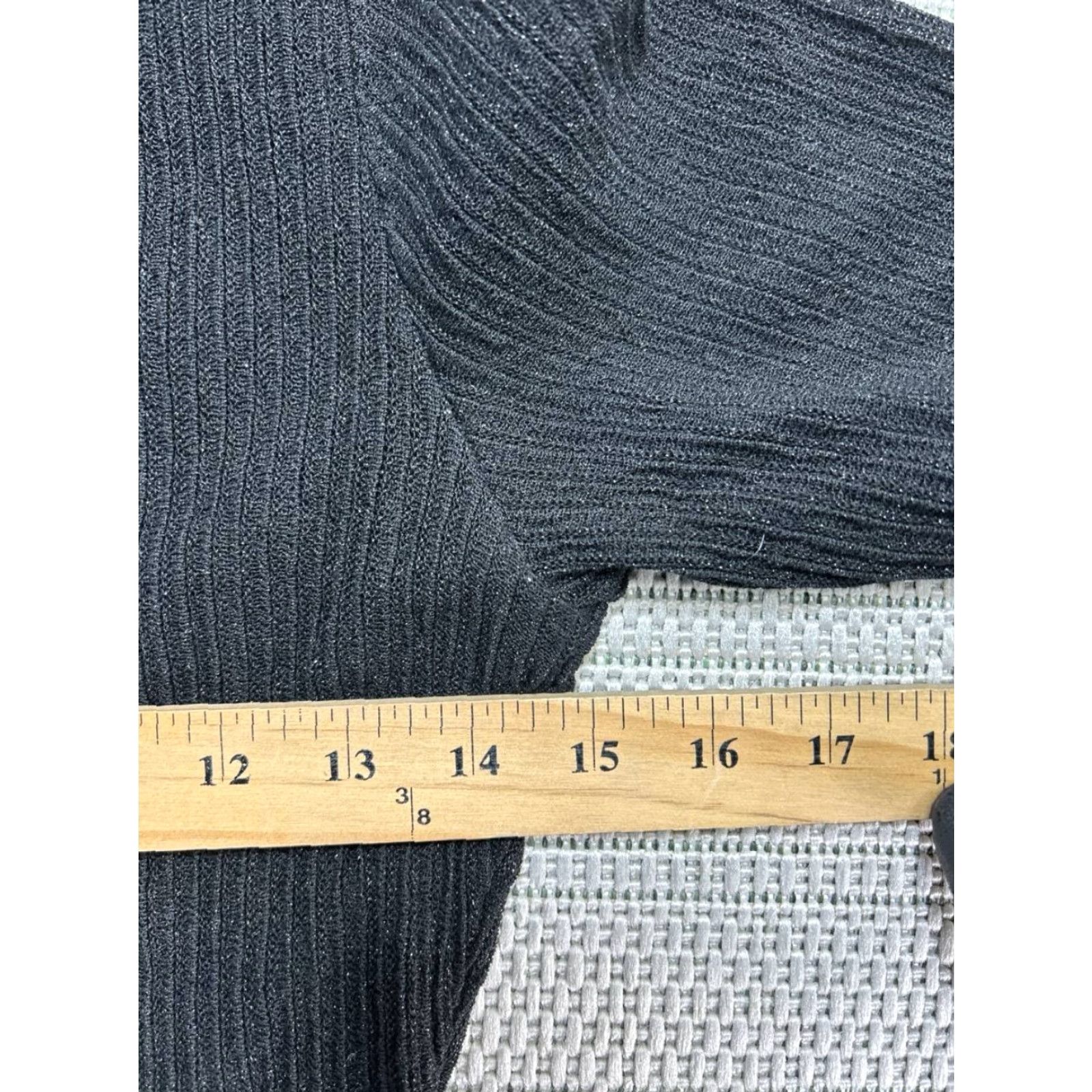 Vintage kate spade new york Dress Womens Small Black Round Neck Fit And Flare Textured Knee Length Size S / US 4 / IT 40 - 7 Thumbnail