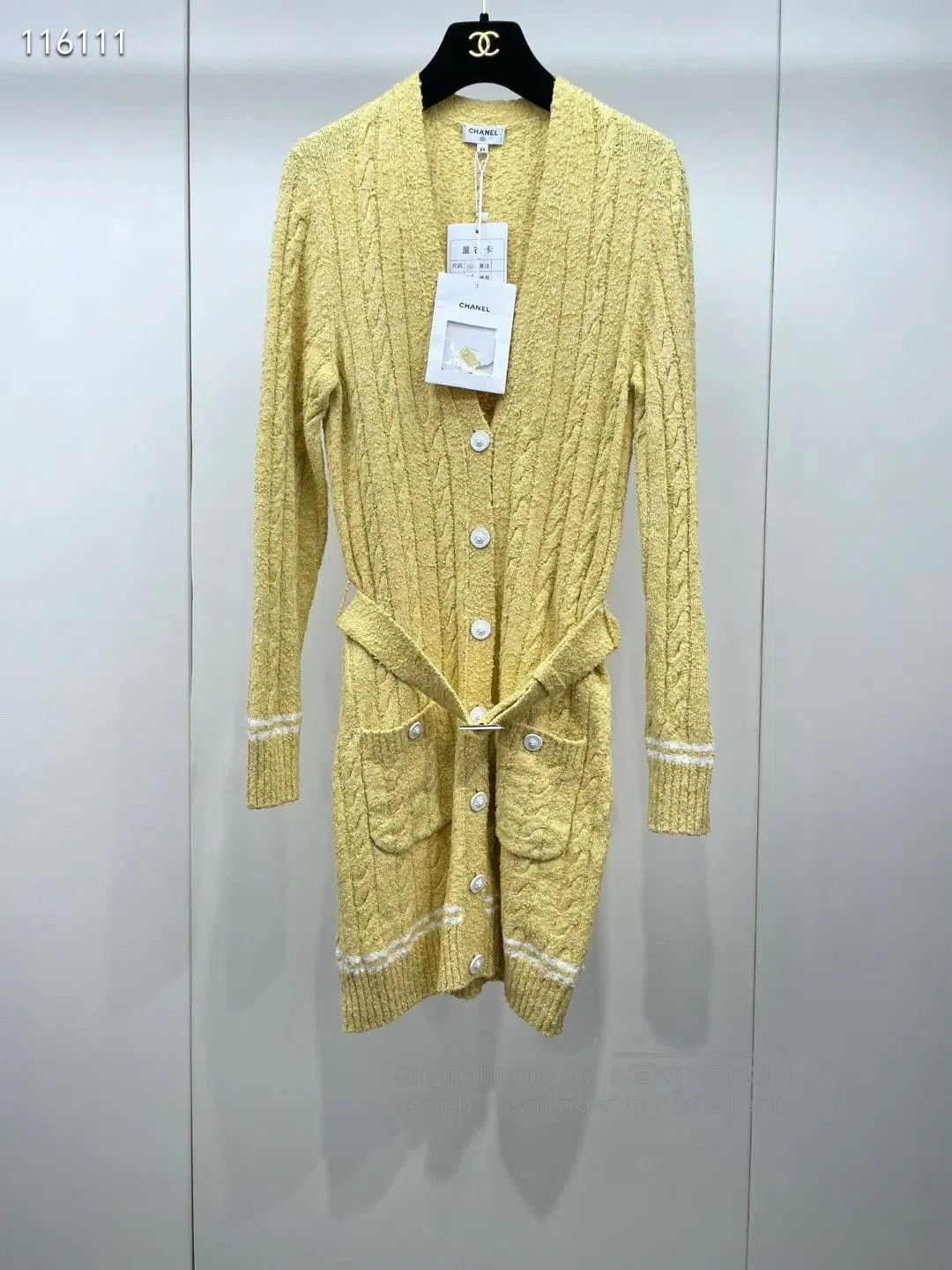 Chanel Chanel 22P Yellow Knit Dress. Size XXS / US 00 / IT 34 - 1 Thumbnail