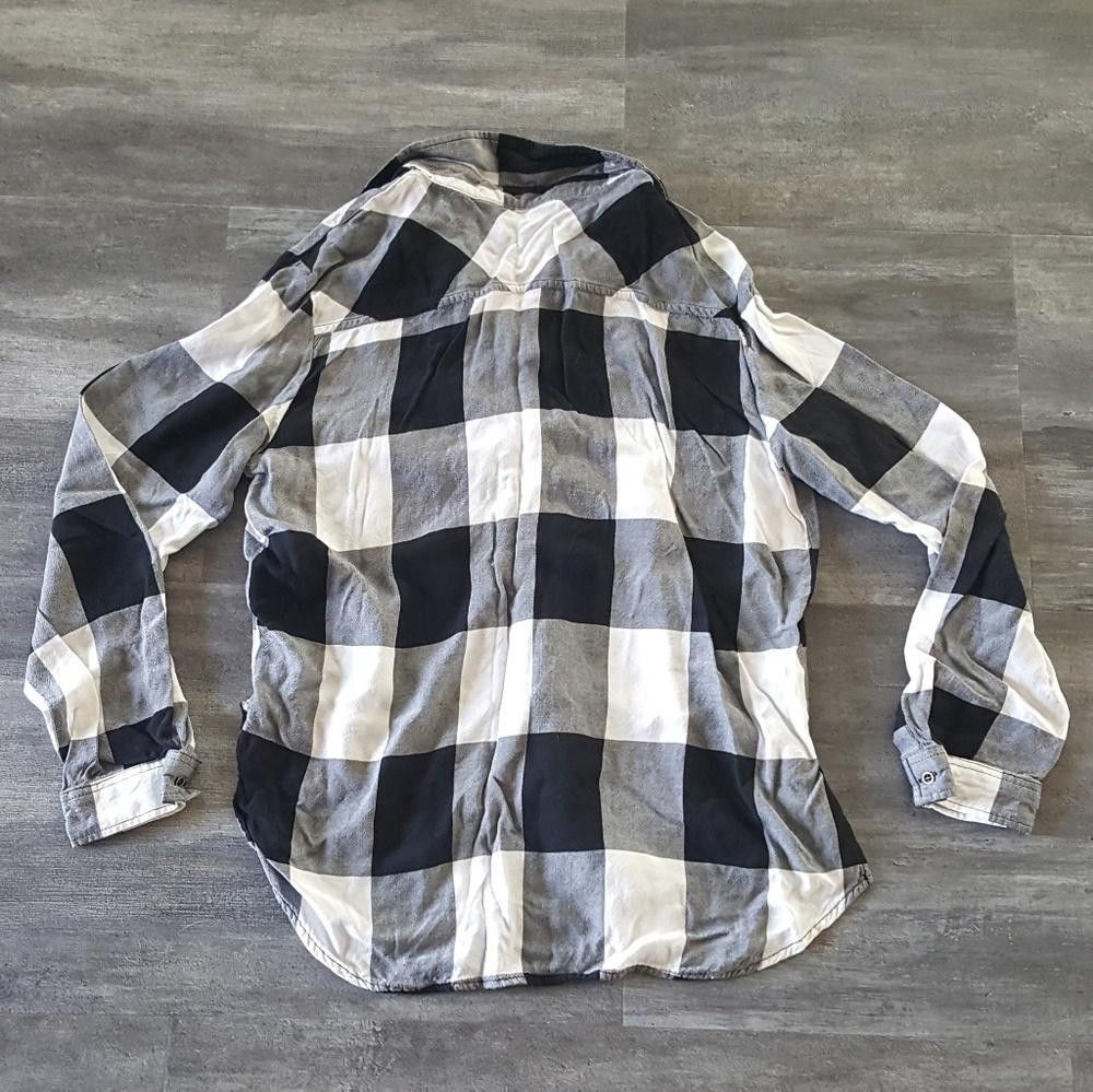 Zara White Black Checkerboard Zara Button Down Size M / US 6-8 / IT 42-44 - 2 Thumbnail