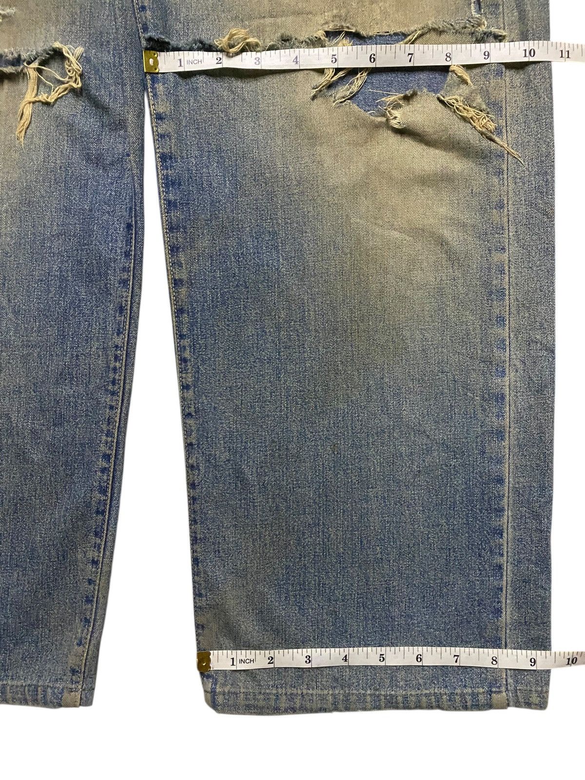 Japanese Brand Japanese Brand Bartack Mud Wash Distressed Baggy Jeans Size US 31 - 11 Thumbnail