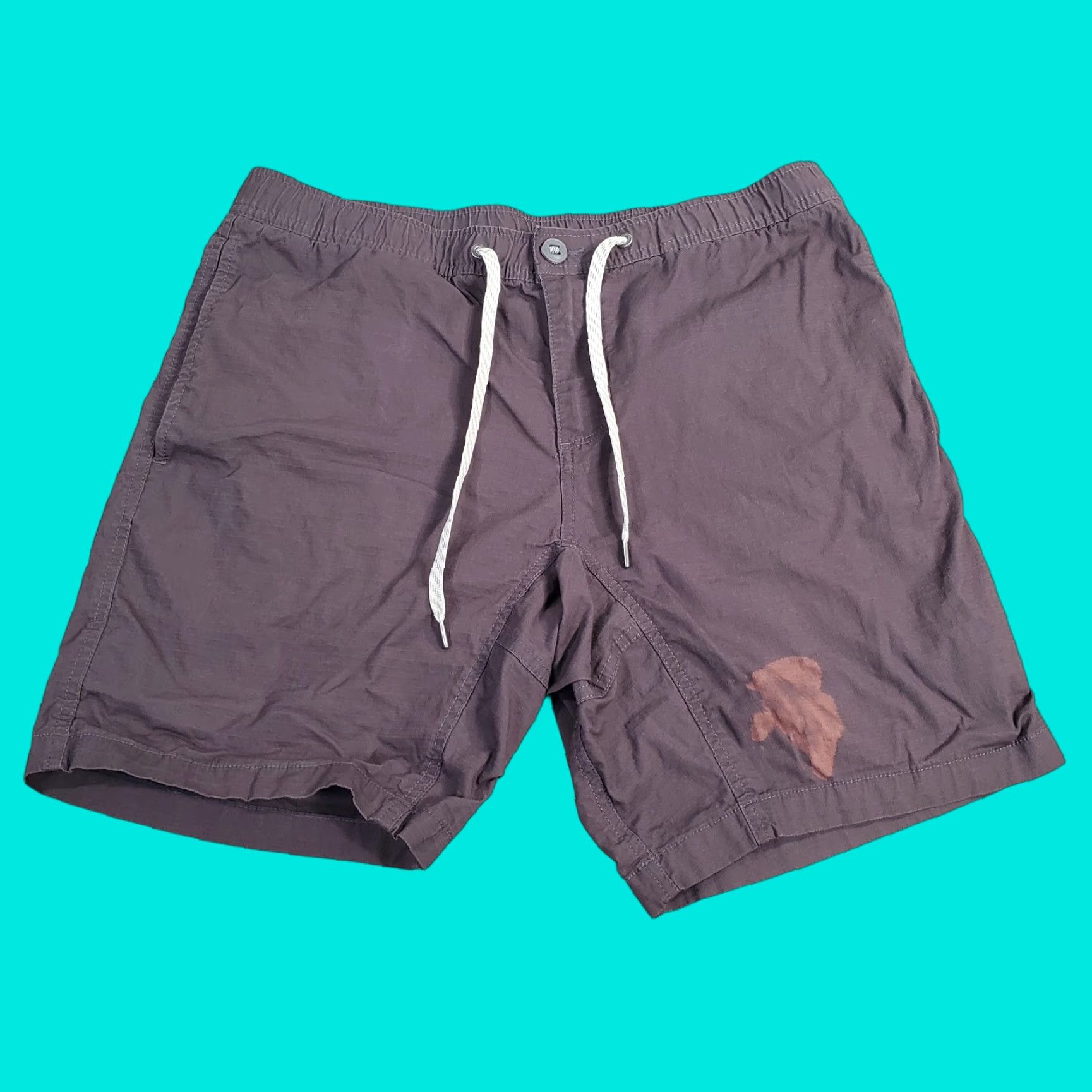 Vuori Vuori Ripstop Shorts Mens Large Gray Performance Stretch Drawstring Logo V370 Size US 33 - 1 Thumbnail
