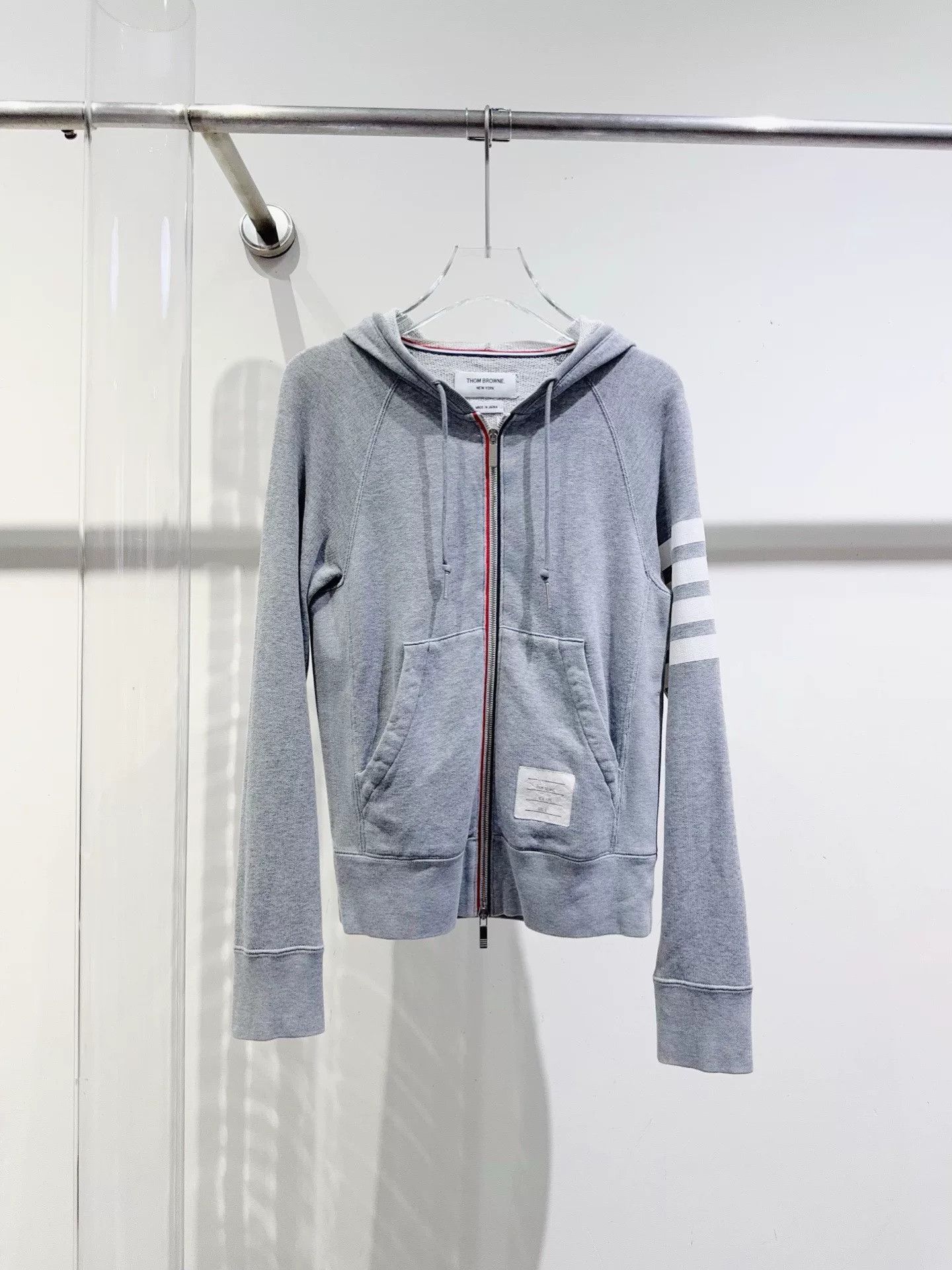 Thom Browne Thom Browne Gray Hooded Cardigan Size US XS / EU 42 / 0 - 1 Thumbnail