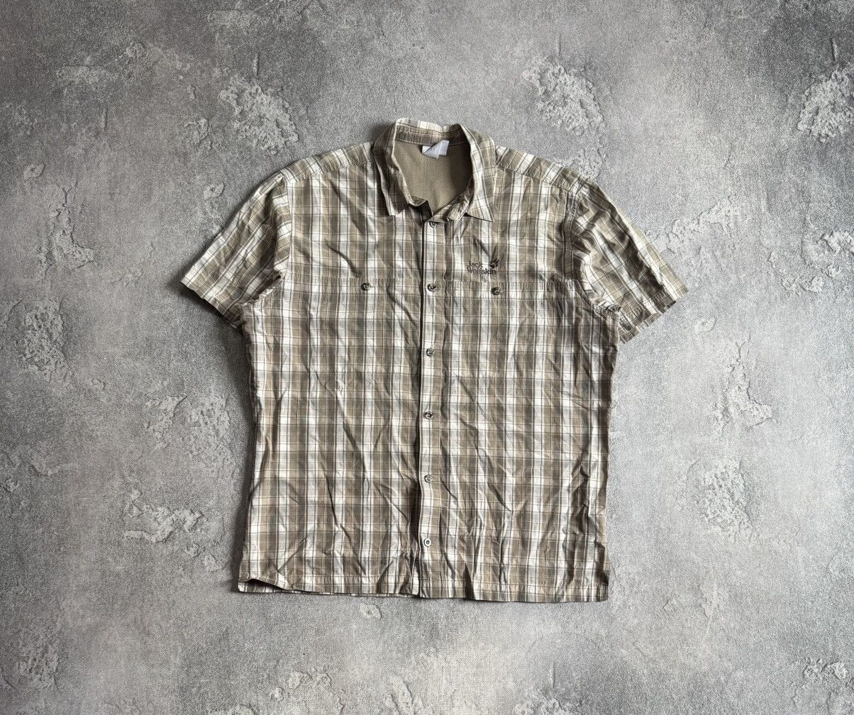 Jack Wolfskin Jack Wolfskin L/XL chekered shirt button up outdoor polo 👕 Size US L / EU 52-54 / 3 - 7 Thumbnail