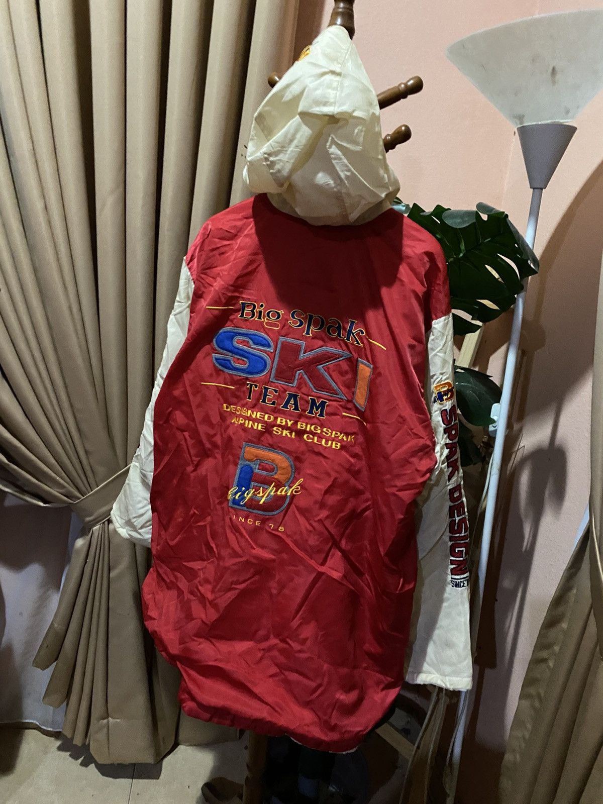 Vintage Vintage 1980s Big Spak Ski Team Jacket –Two-Tone Red & Cream Size US L / EU 52-54 / 3 - 10 Thumbnail