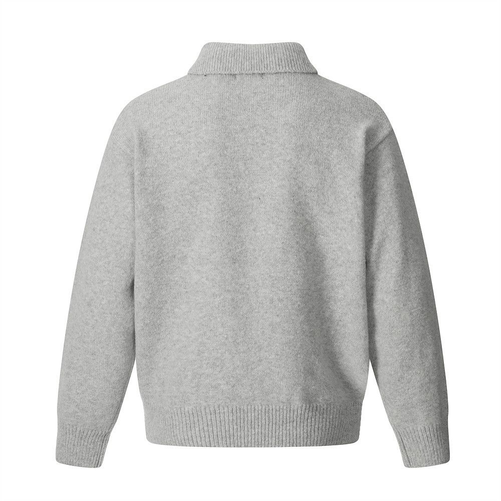 Vintage Men's loose casual all-match polo collar knitted sweater Size US M / EU 48-50 / 2 - 2 Thumbnail