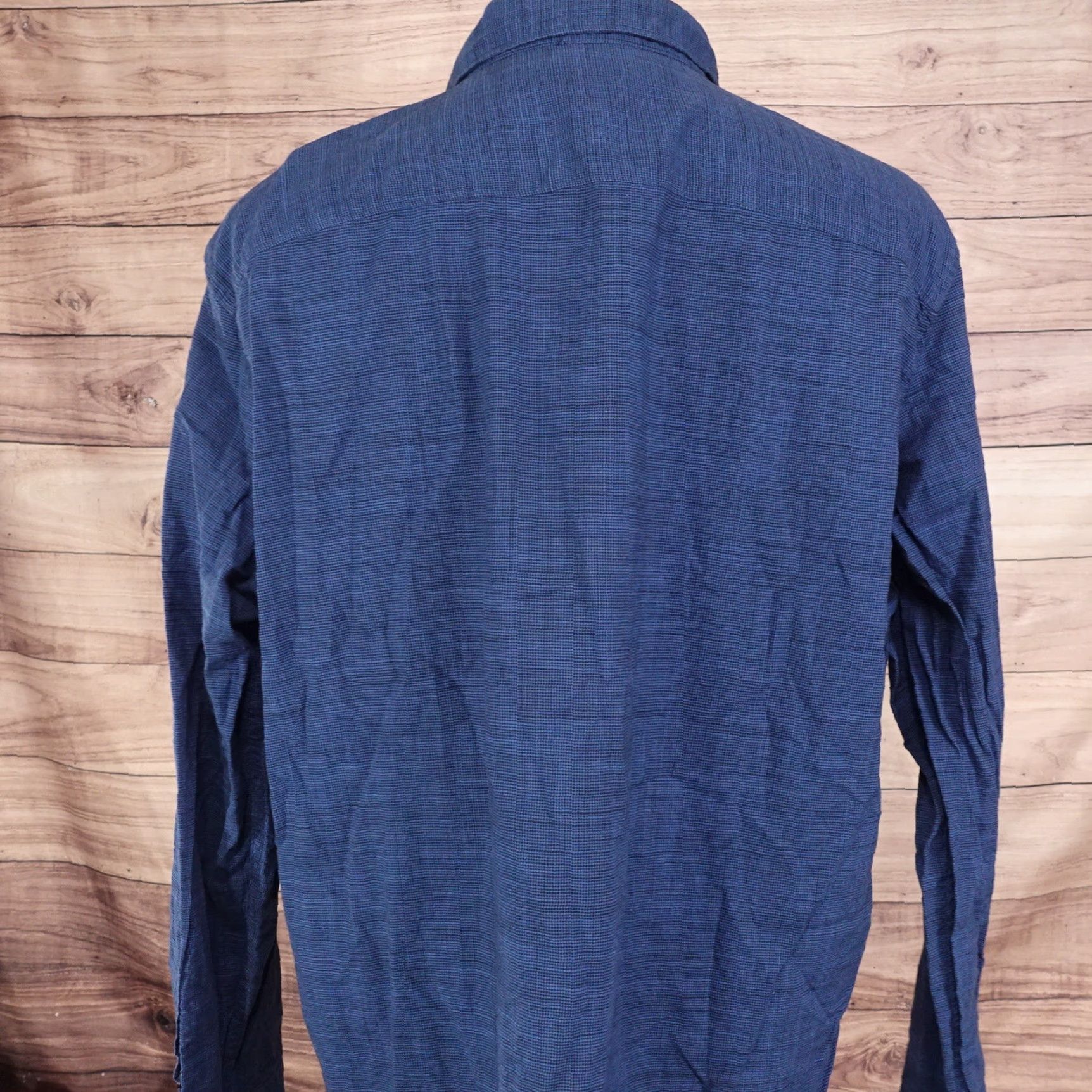 Apt. 9 Vintage APT 9 Men's Long Sleeve Blue Button-Up Shirt 2XL Cotton Business Casual Formal Size US XXL / EU 58 / 5 - 4 Thumbnail