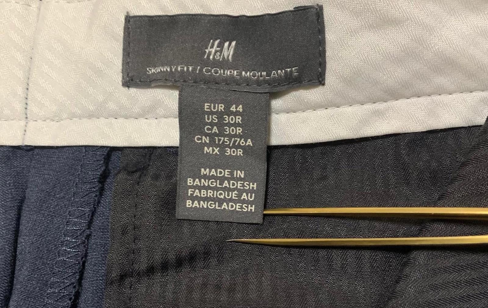H&M H&M Men's Slate Skinny Fit Cotton Blend Pants W30 Size US 30 / EU 46 - 4 Thumbnail