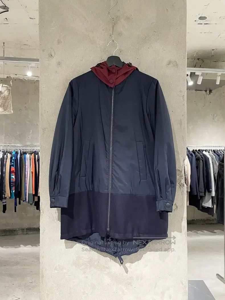 Jil Sander Jil Sander size 36 Military Blue Patchwork Hooded Long Coat Size M / US 6-8 / IT 42-44 - 1 Thumbnail