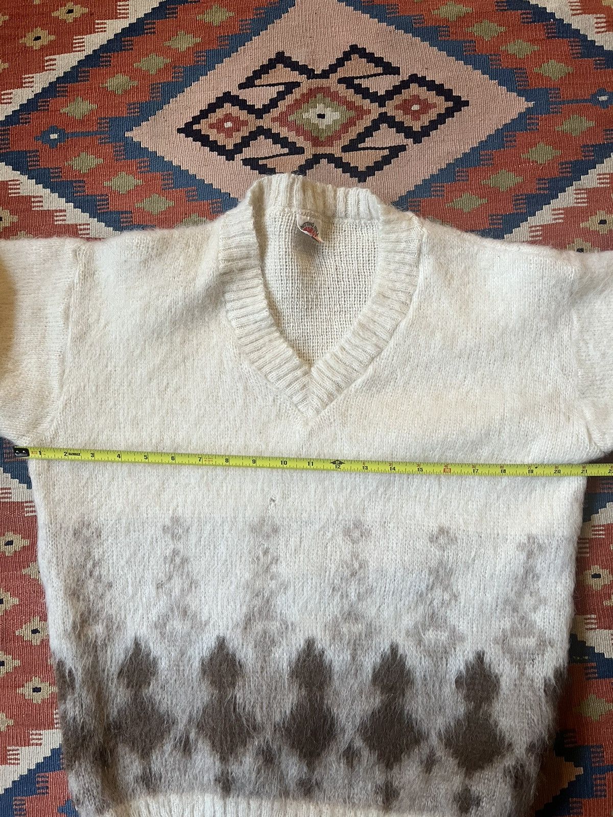 Japanese Brand Rare Vintage 90's wool Fuzzy Knit white Sweater Size US M / EU 48-50 / 2 - 9 Thumbnail