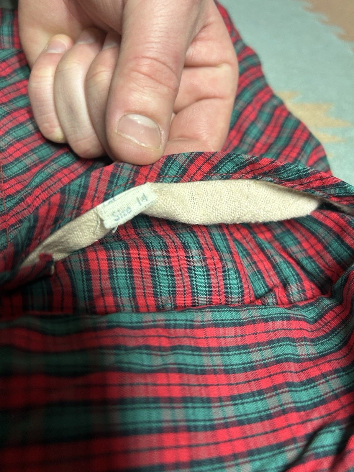 Vintage 50s quilt lined jacket crown zip 3 pocket cotton plaid S/M? Size US M / EU 48-50 / 2 - 3 Thumbnail