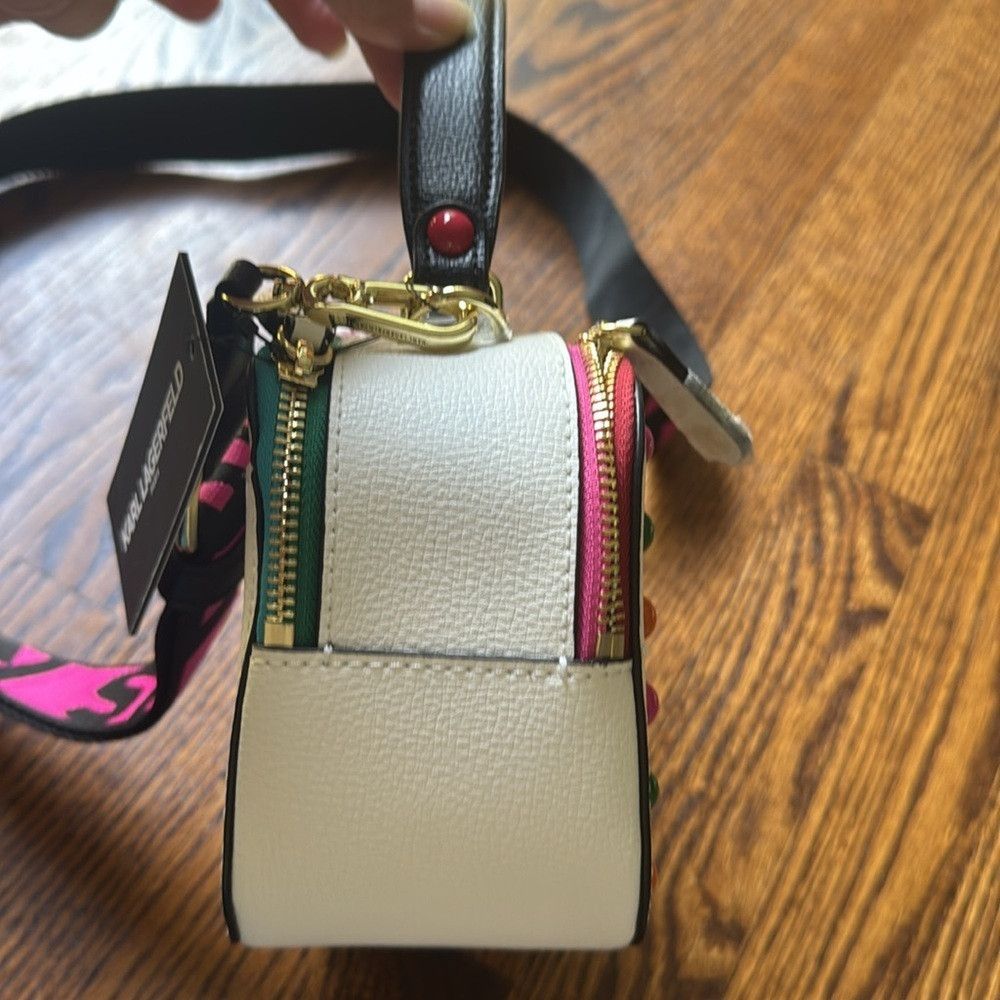 Karl Lagerfeld KARL LAGERFELD PARIS, White Simone Crossbody Bag. Multicolo Size ONE SIZE - 5 Thumbnail