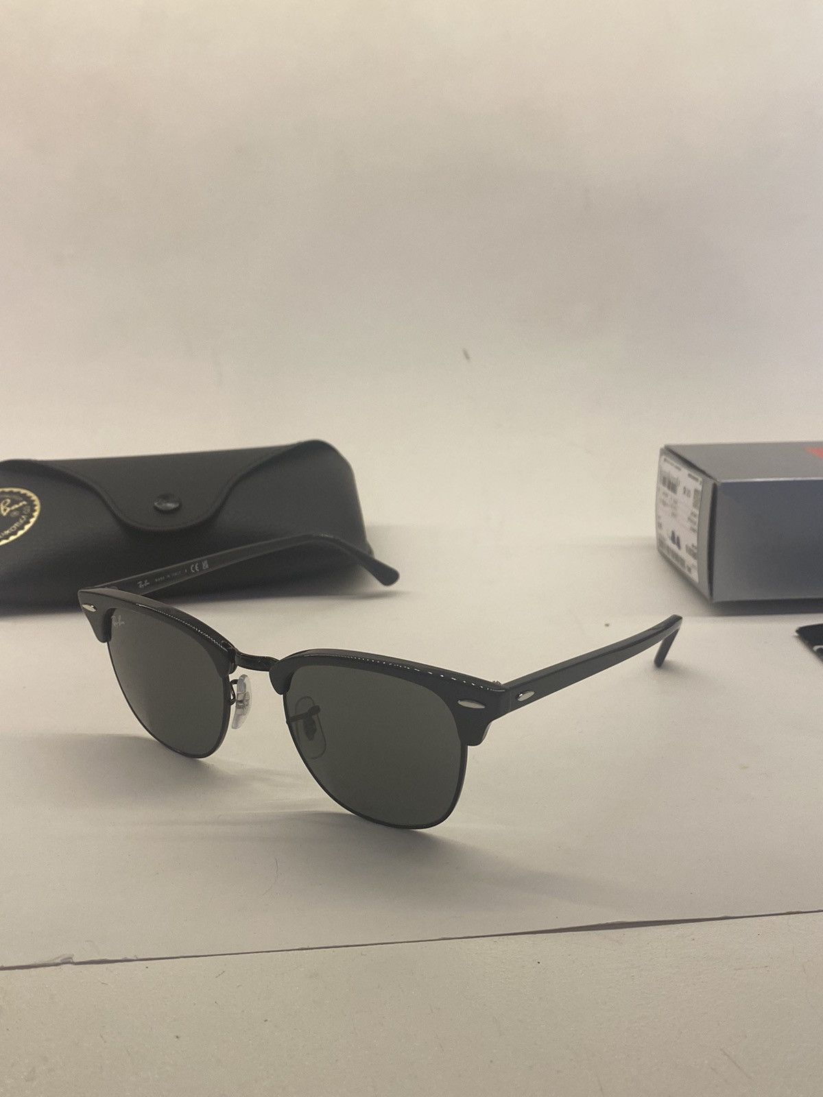 image of Rayban Clubmaster Black Finish Frame Sunglasses (), Men's