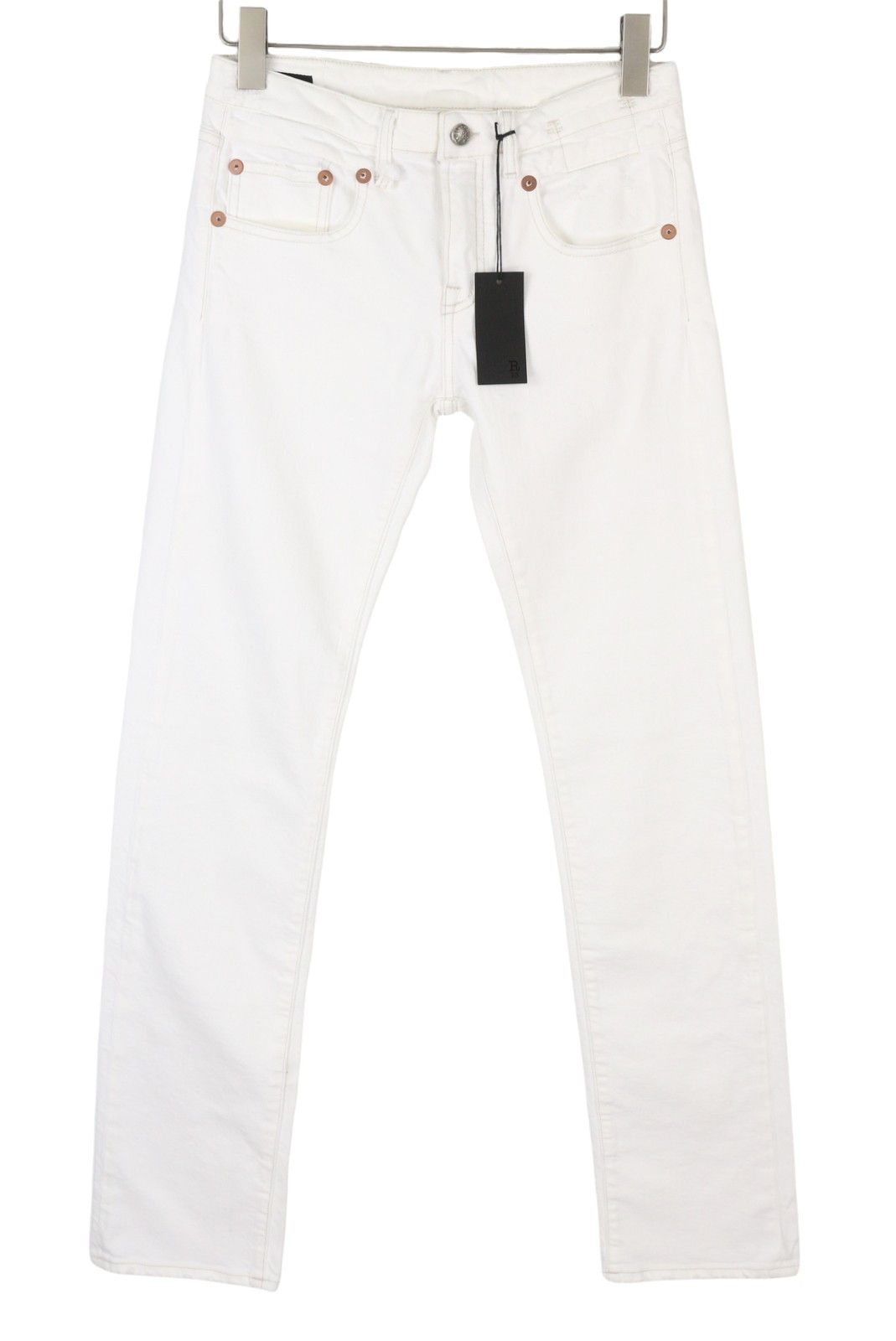 R13 TOBY BOY 26 Aerin White Stretch Low Rise Jeans 88827 Size 26" / US 2 / IT 38 - 2 Thumbnail