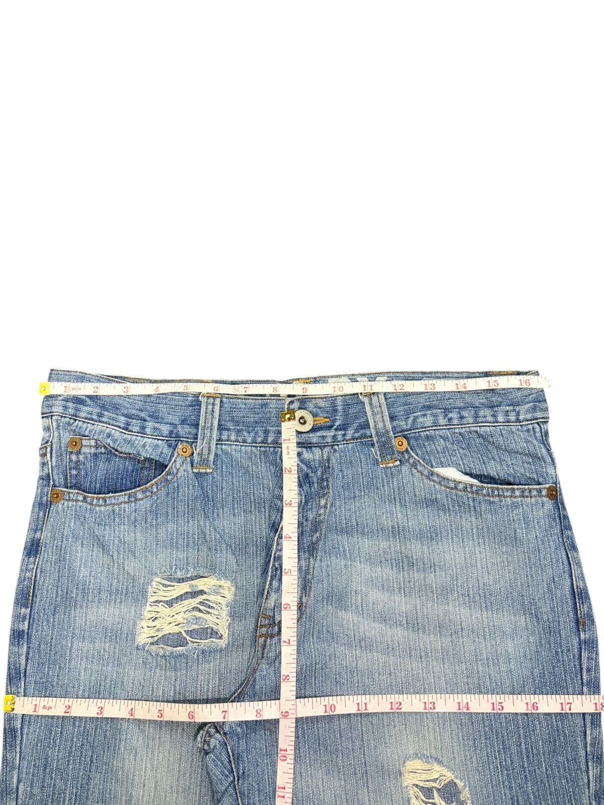 Diesel Vintage Cocolulu Faded Wash Distressed Loose Jeans Size 33" - 6 Thumbnail