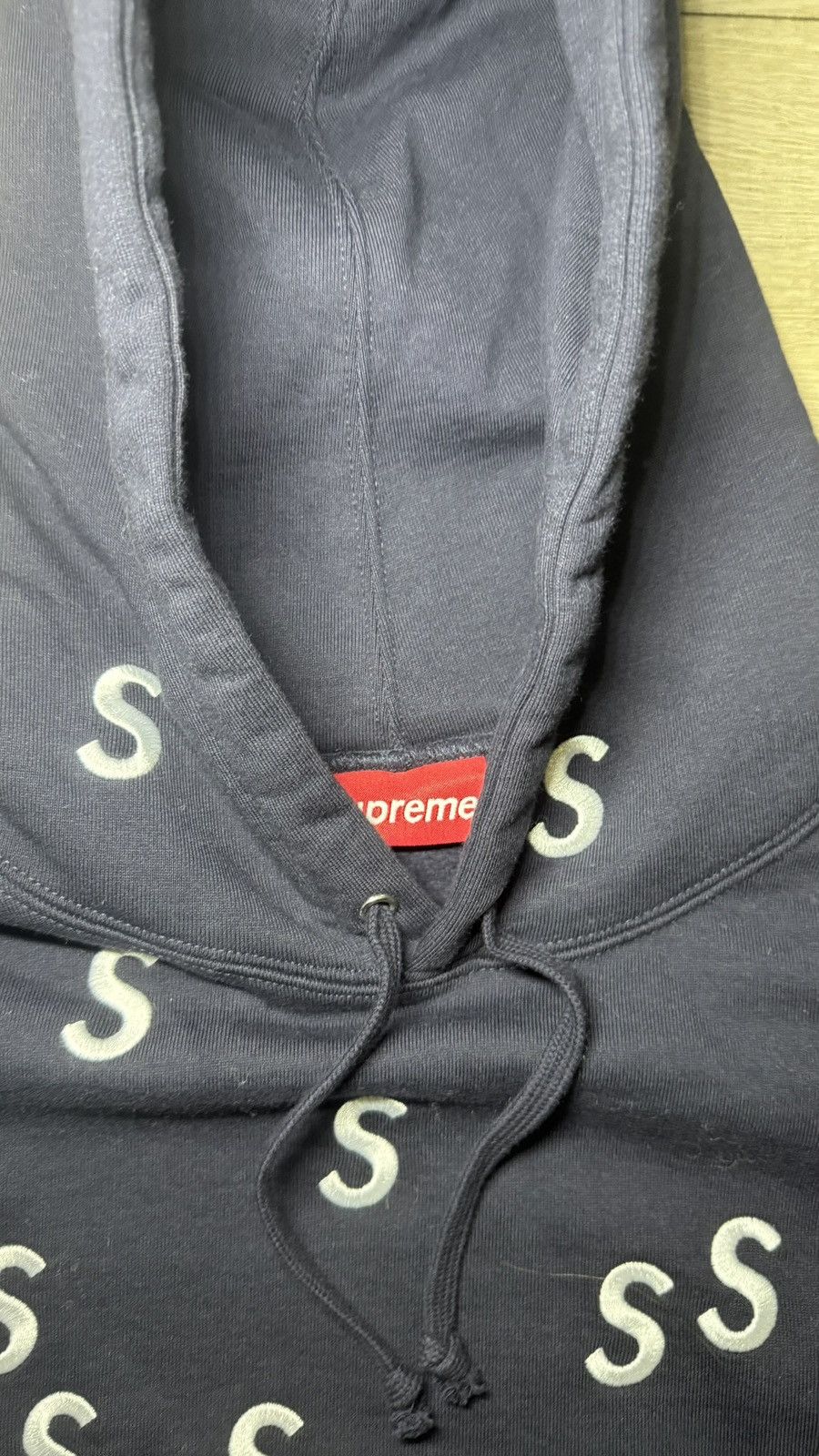 Supreme Rare New Navy Supreme Embroidered S All Over Print Hoodie Size US M / EU 48-50 / 2 - 6 Thumbnail