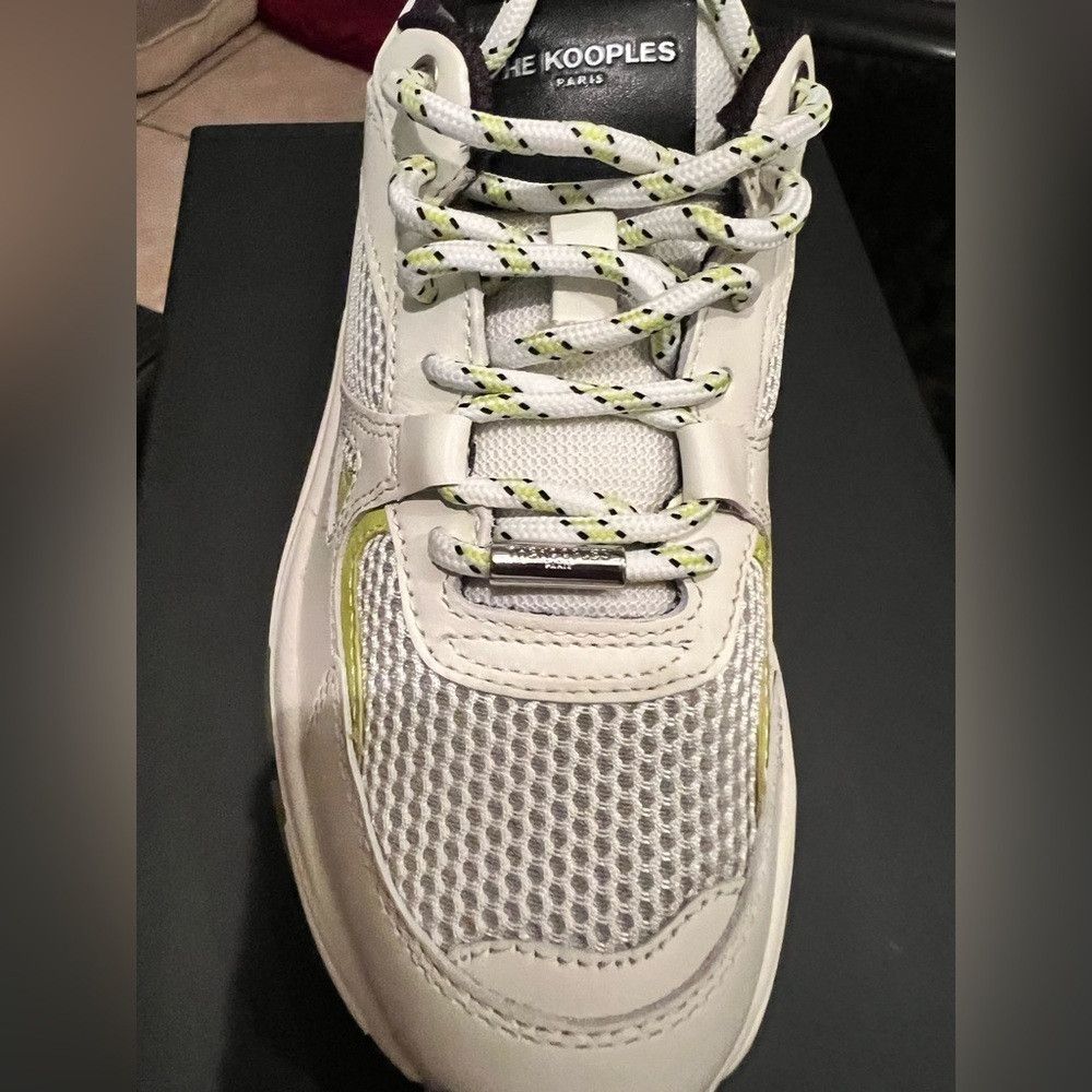 The Kooples The Kooples Paris Leather SNEAKERS WITH PLATFORM SOLE NIB Size US 7 / IT 37 - 6 Thumbnail