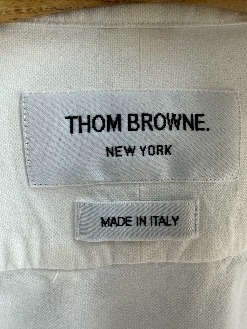 Thom Browne Thom Browne size2 White Oxford cloth shirt Size US M / EU 48-50 / 2 - 2 Thumbnail
