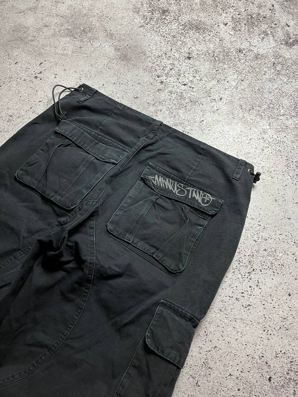 Japanese Brand Minus Two Cargo Jeans Y2K Parachutes BBC Style Size US 32 / EU 48 - 9 Thumbnail