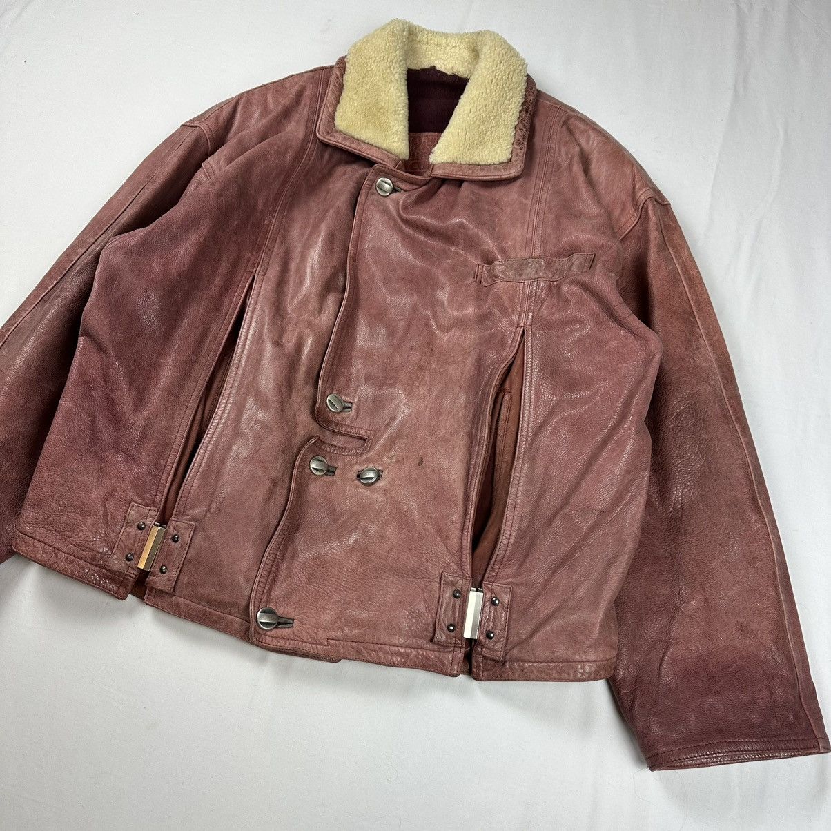 Marithe + Francois Girbaud Marithe + Francois Girbaud Leather Jacket Ruffo (1990s) Size US L / EU 52-54 / 3 - 14 Thumbnail